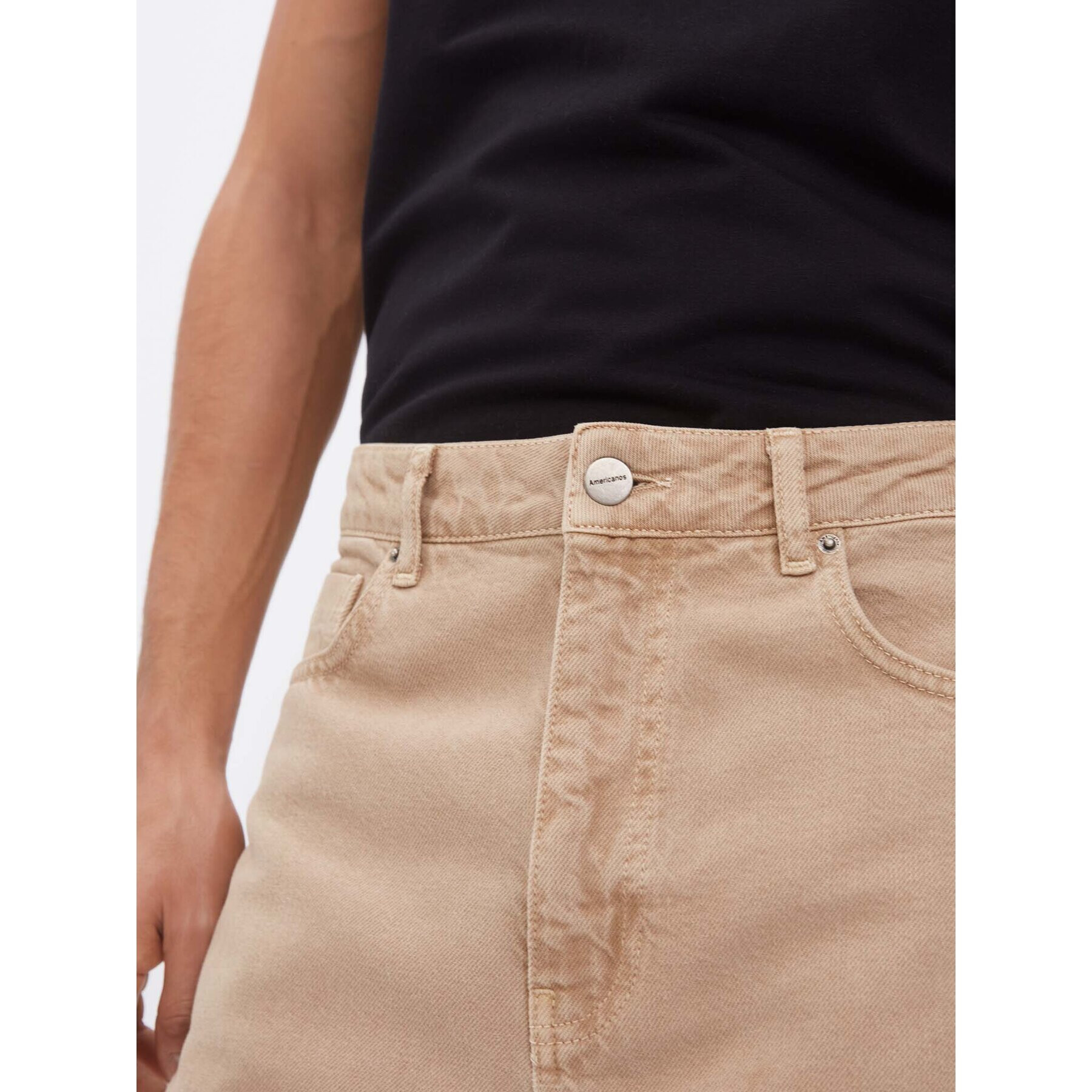 Americanos Дънки Montevideo Бежов Tapered Leg - Pepit.bg