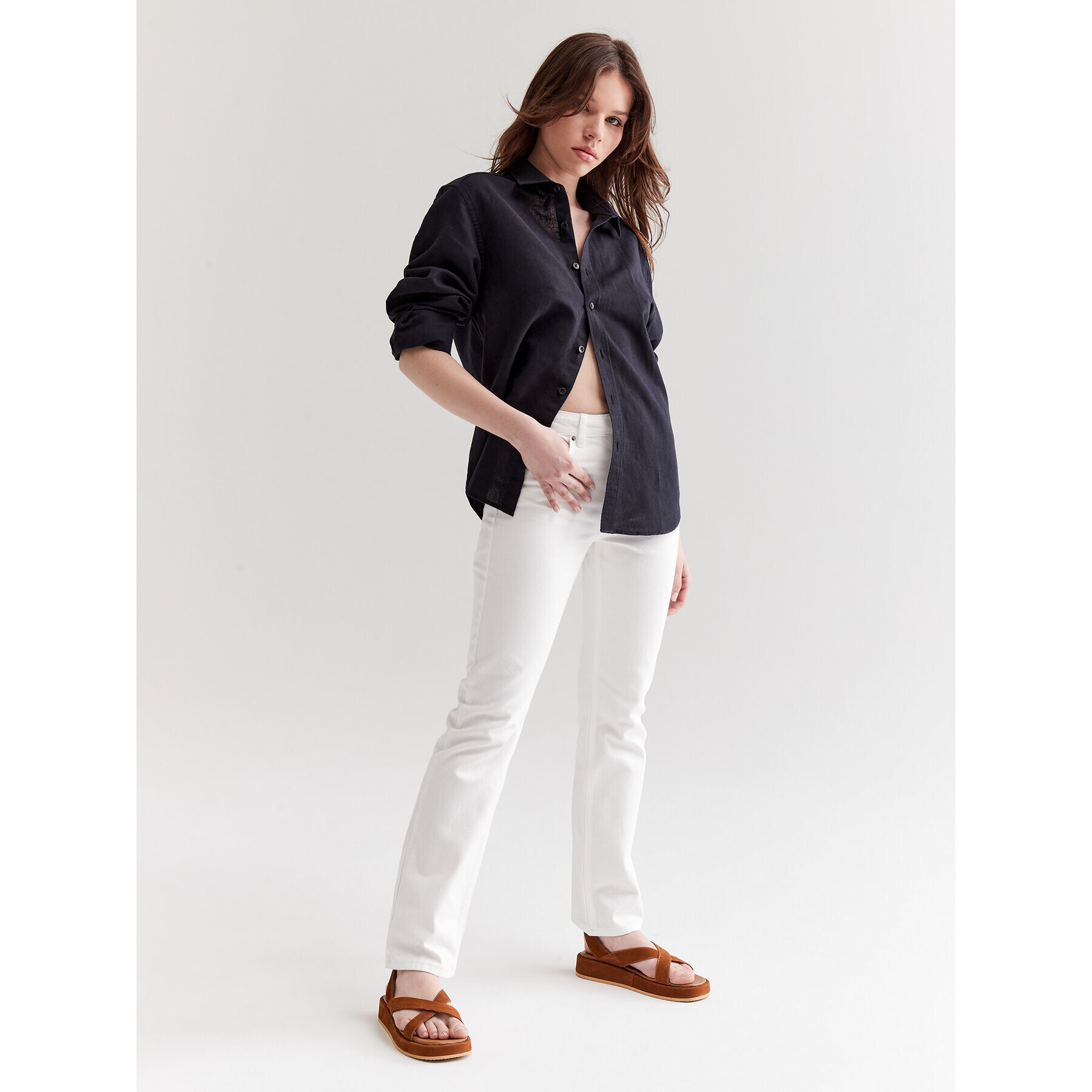 Americanos Дънки Nashville Бял Bootcut Fit - Pepit.bg