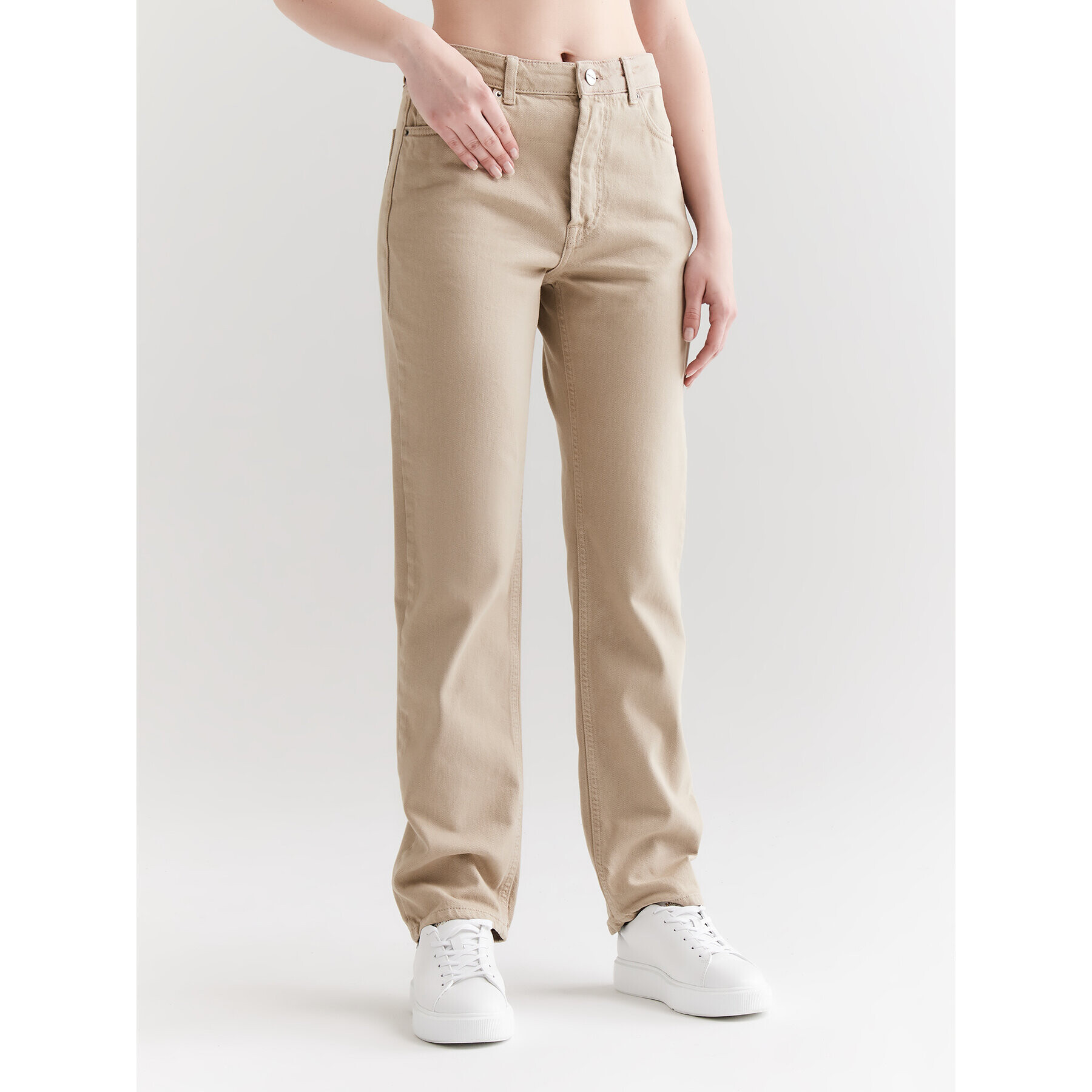 Americanos Дънки Unisex Delaware Бежов Straight Leg - Pepit.bg