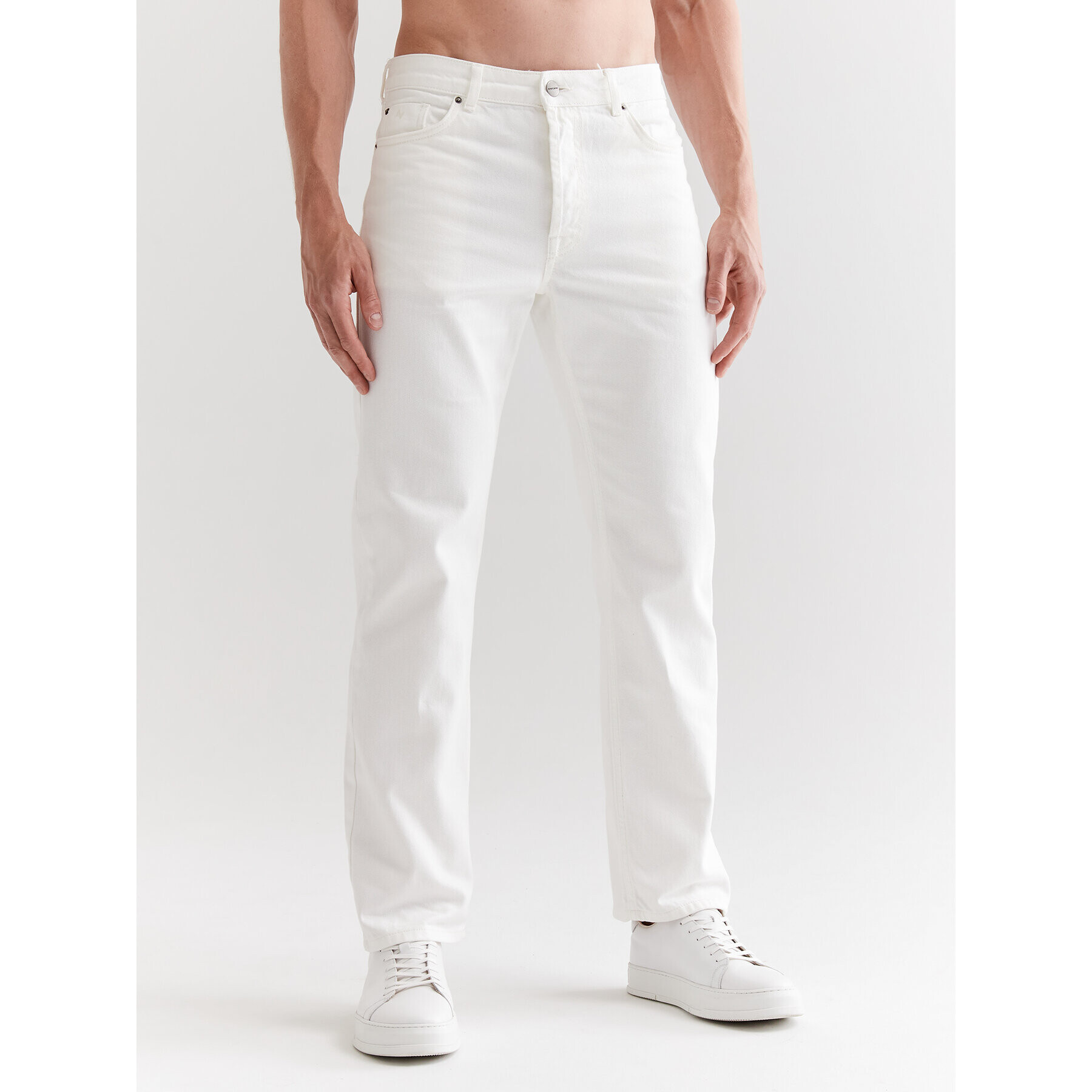 Americanos Дънки Unisex Delaware Бял Straight Leg - Pepit.bg