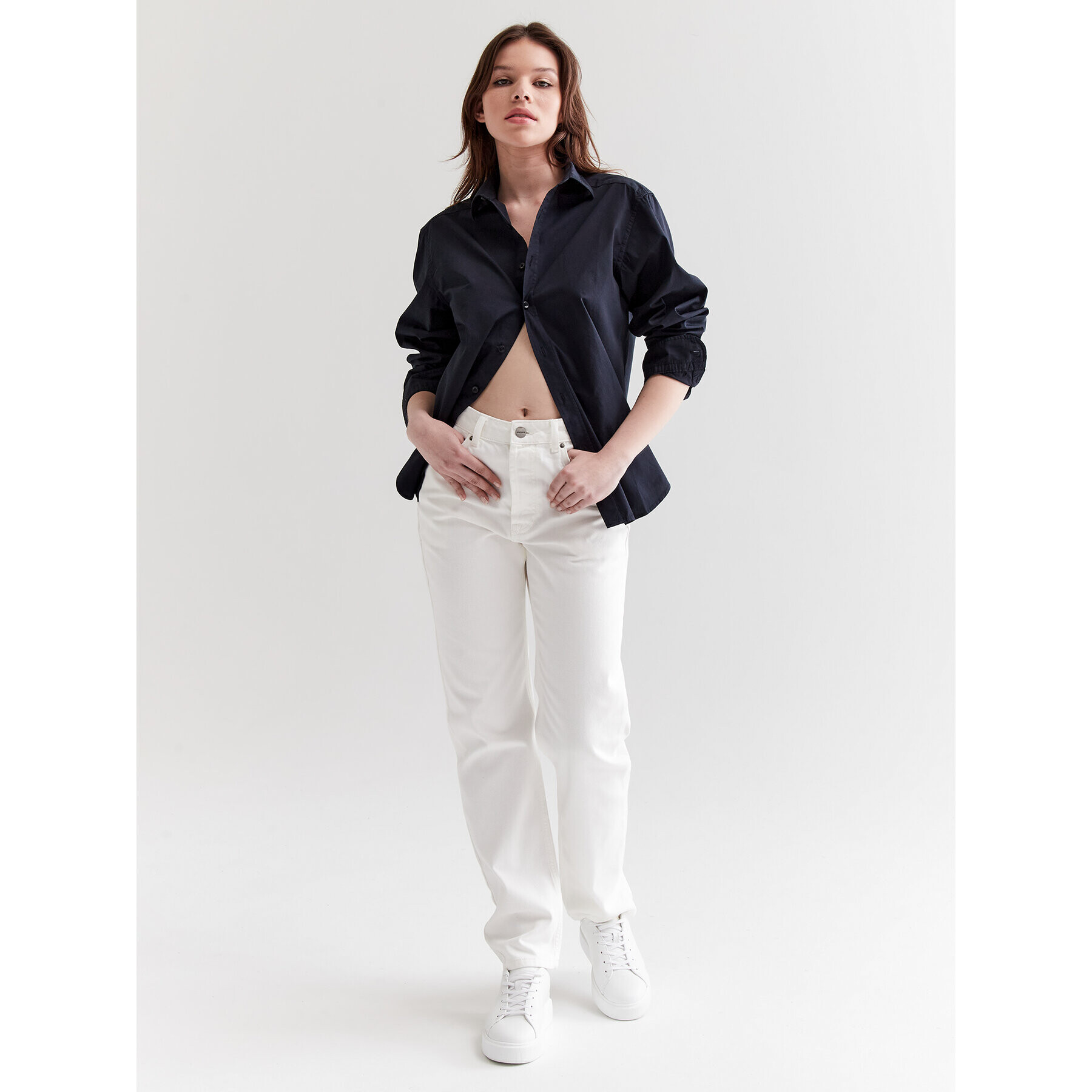 Americanos Дънки Unisex Delaware Бял Straight Leg - Pepit.bg