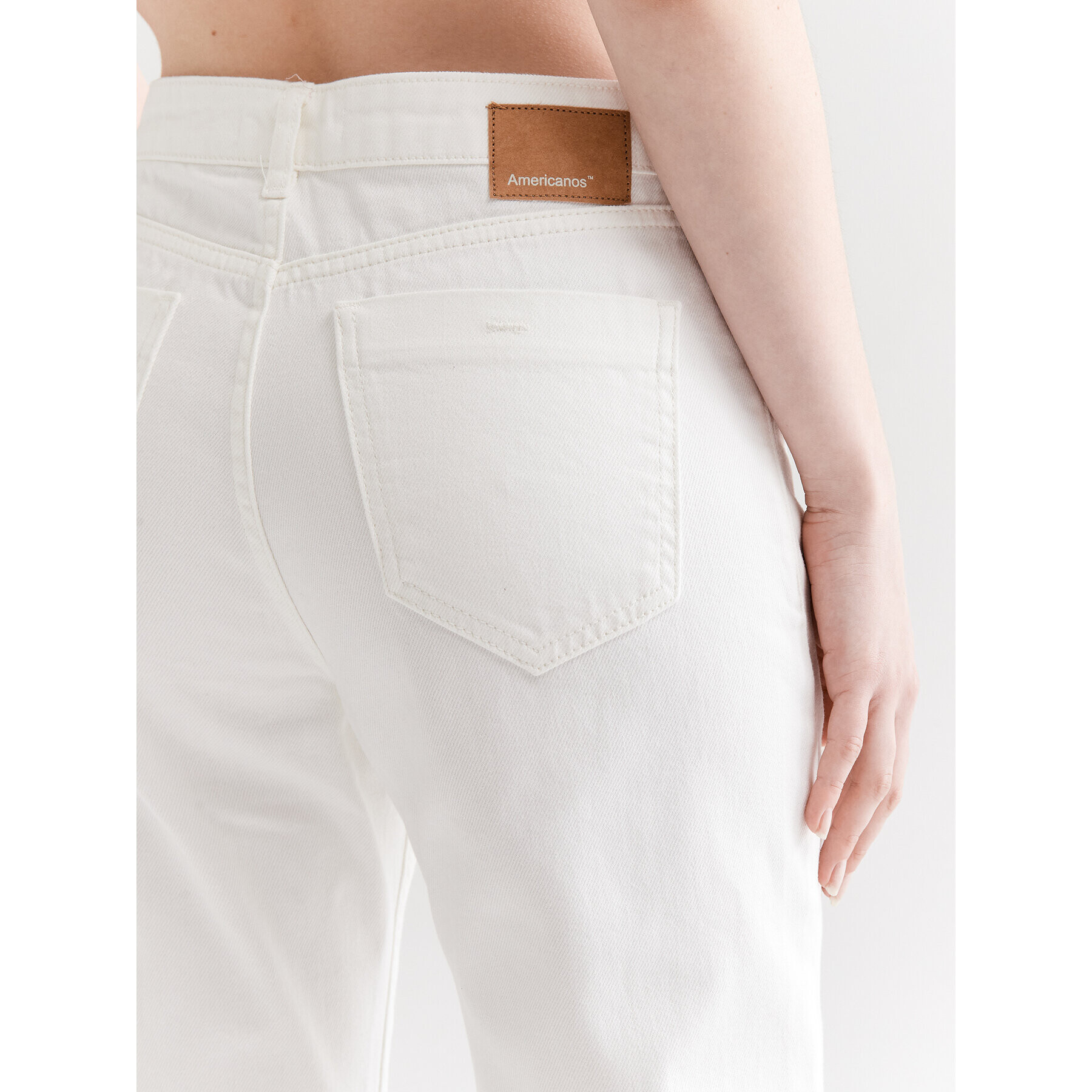 Americanos Дънки Unisex Delaware Бял Straight Leg - Pepit.bg