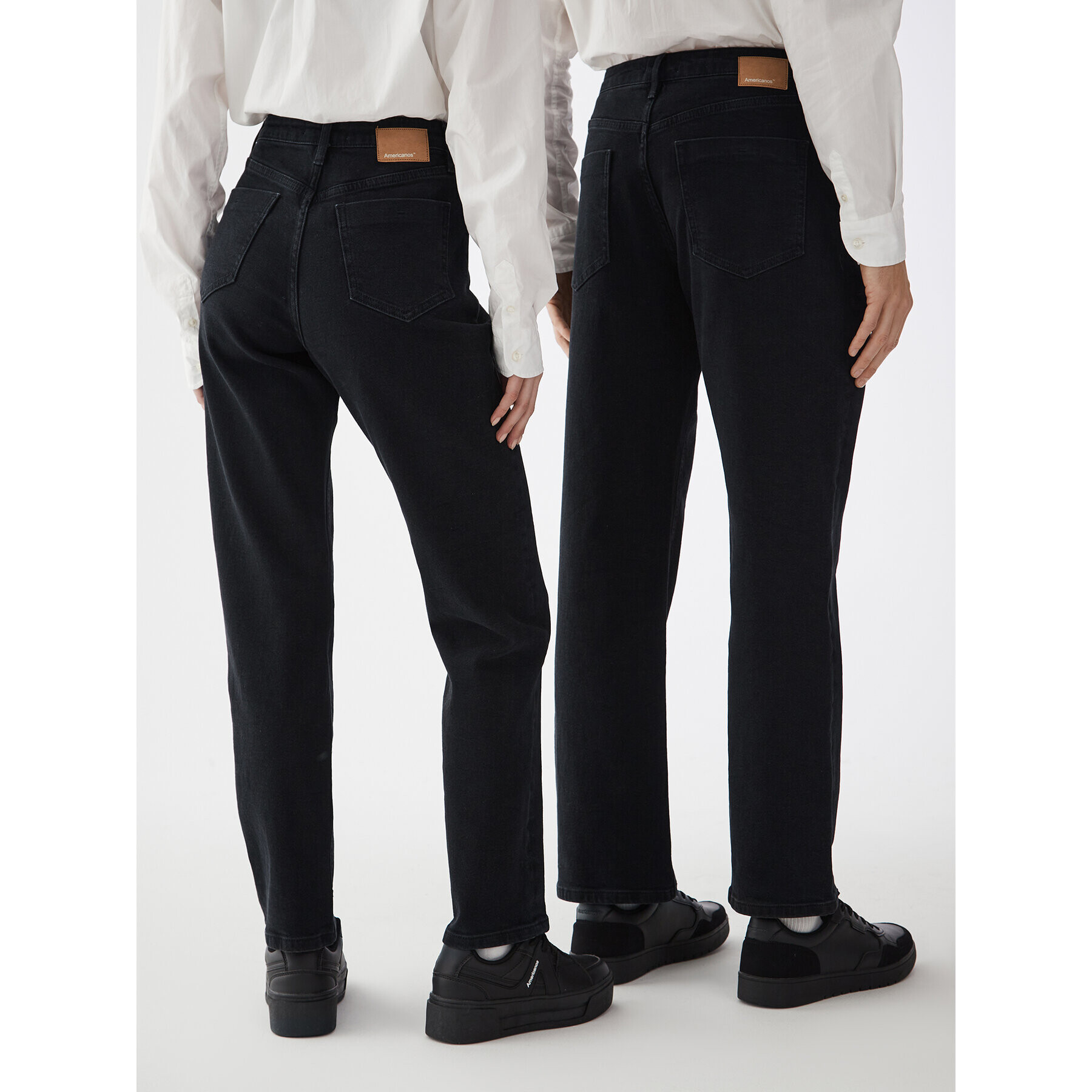 Americanos Дънки Unisex Delaware Черен Straight Leg - Pepit.bg