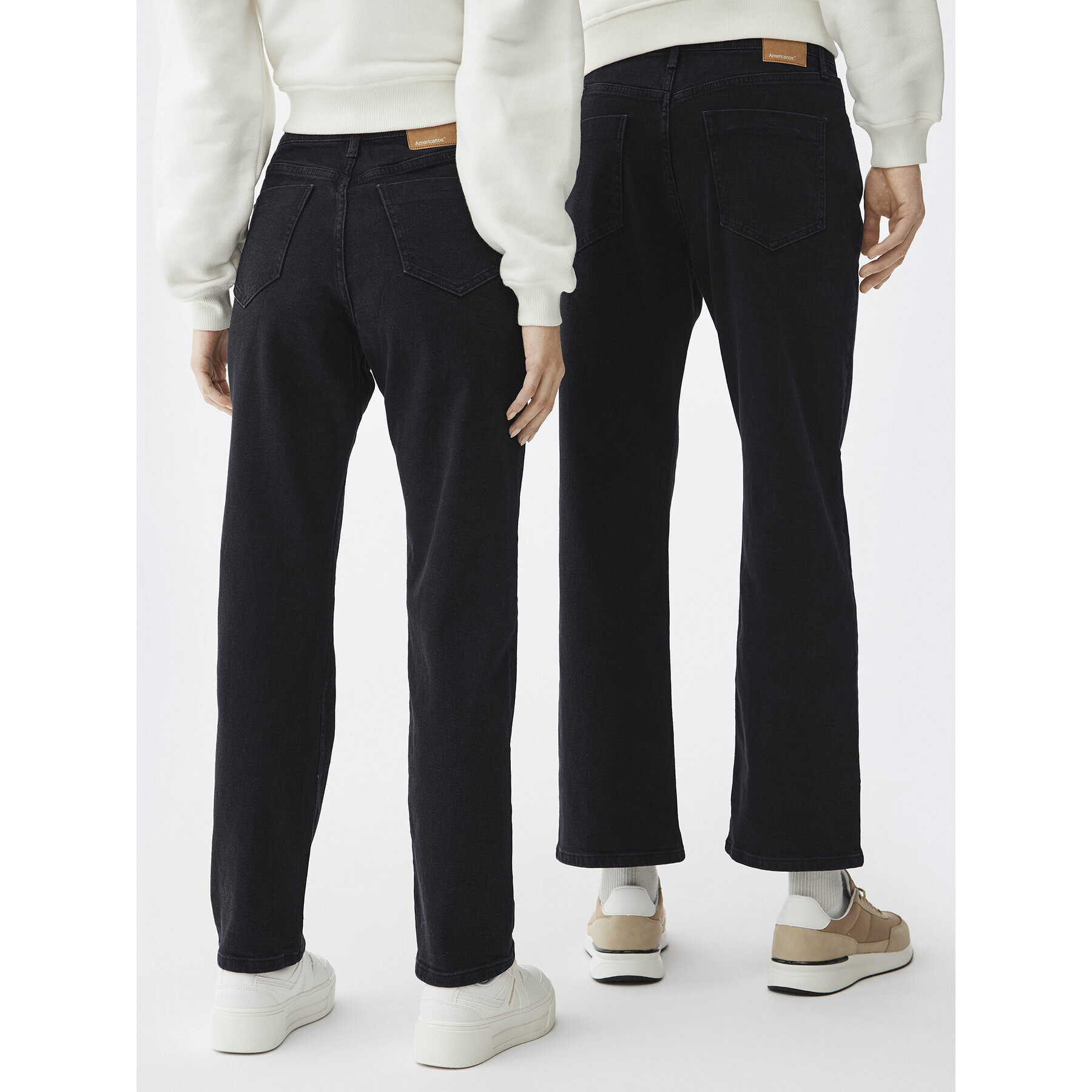 Americanos Дънки Unisex Delaware Черен Straight Leg - Pepit.bg