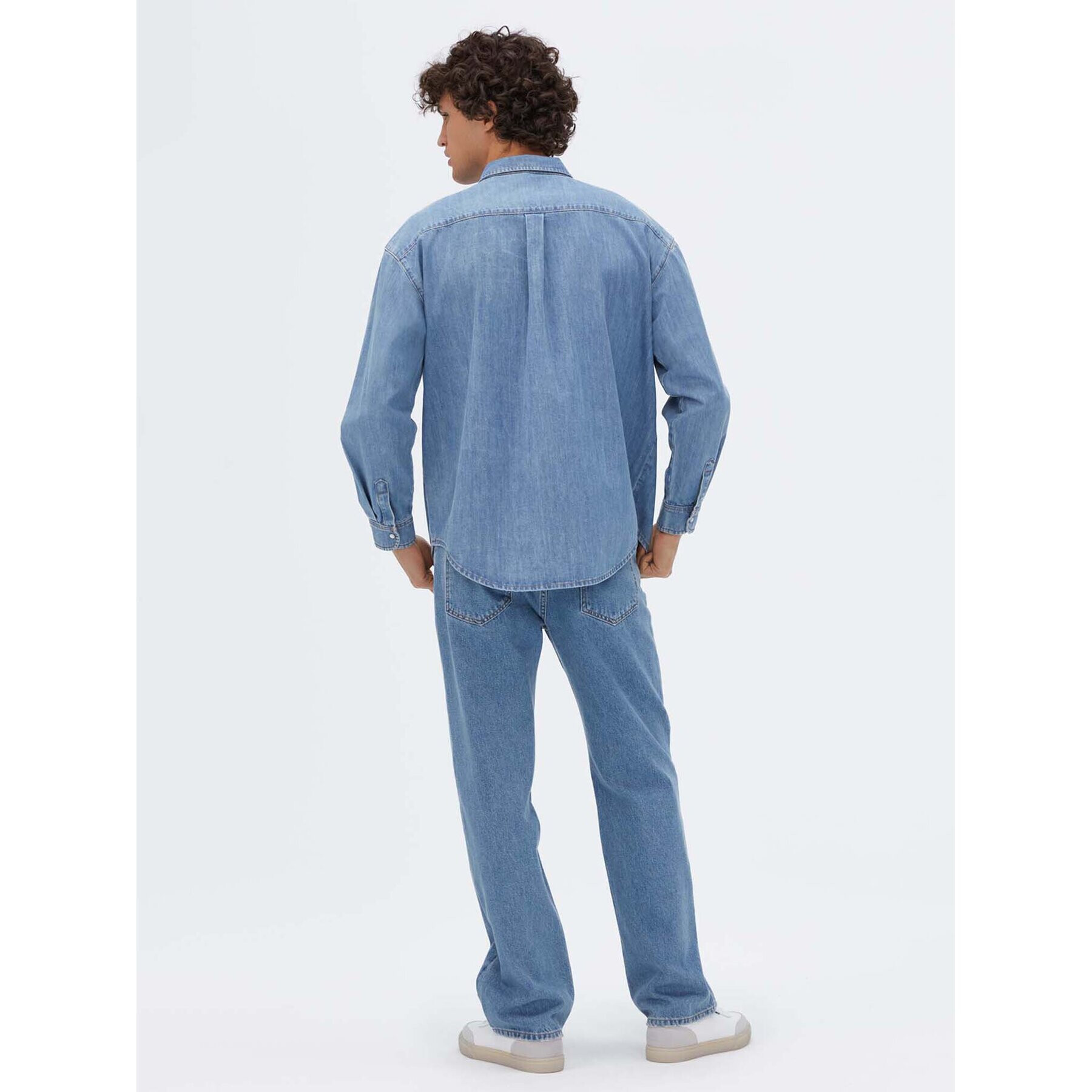 Americanos дънкова риза Unisex Michigan Син Oversize - Pepit.bg