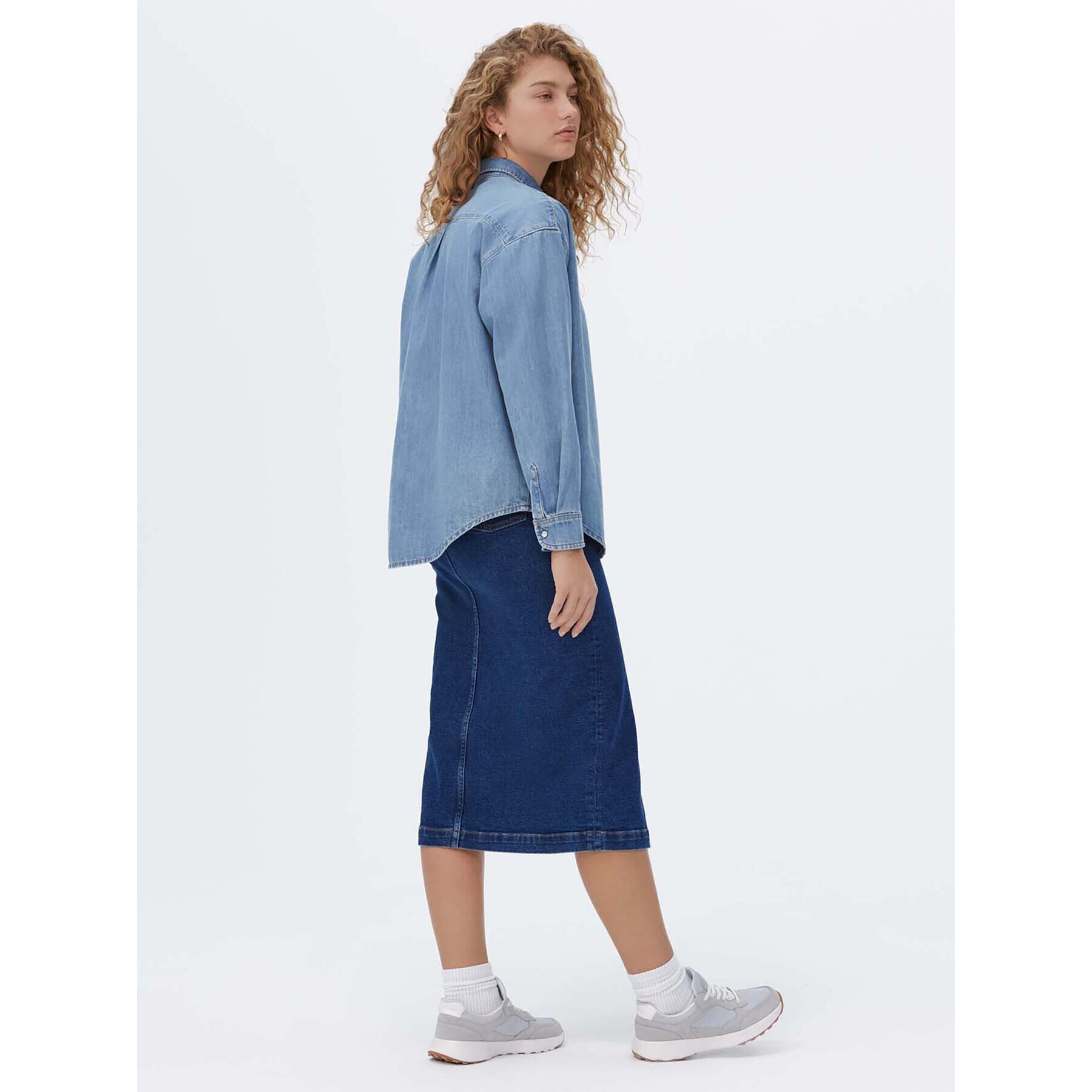 Americanos дънкова риза Unisex Michigan Син Oversize - Pepit.bg