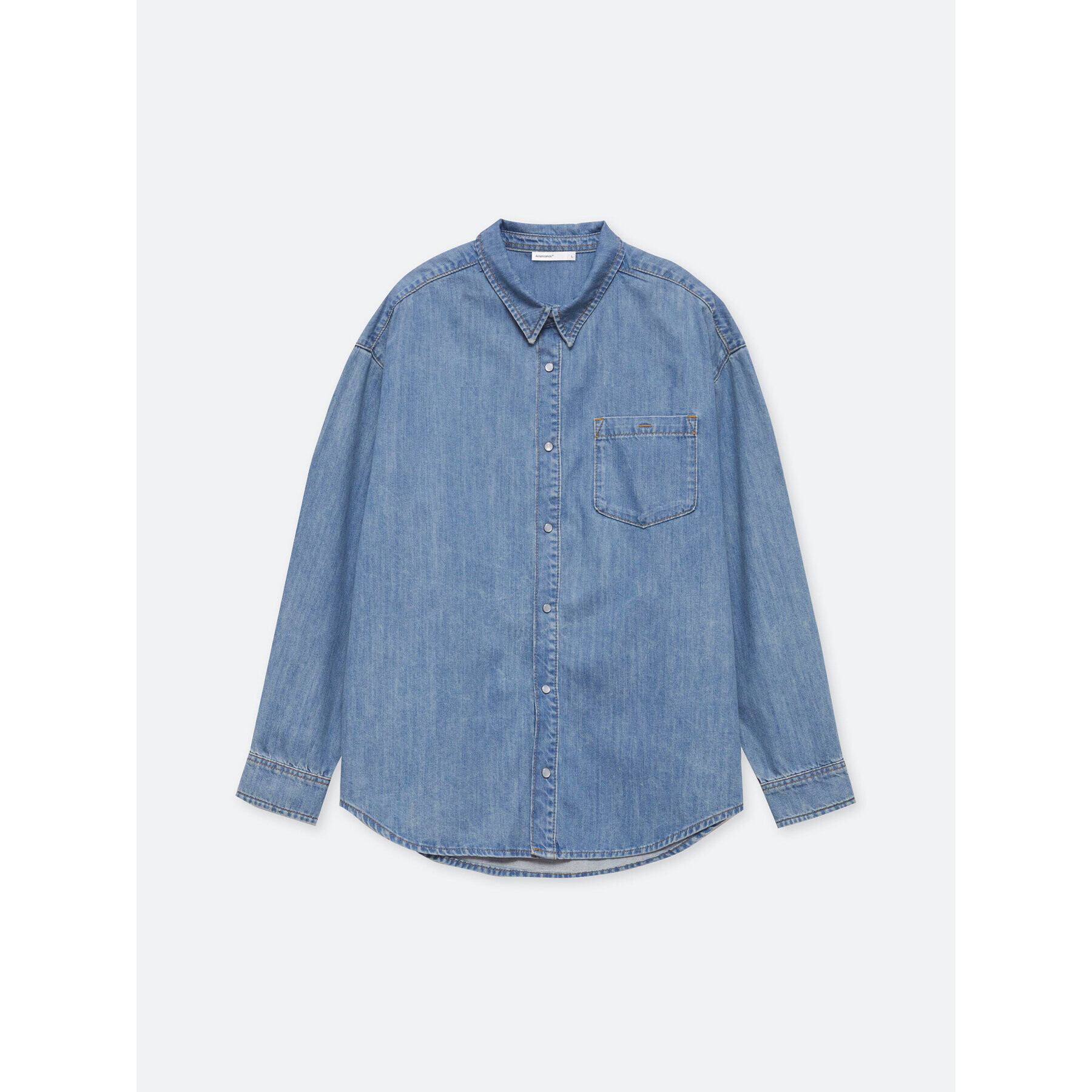 Americanos дънкова риза Unisex Michigan Син Oversize - Pepit.bg