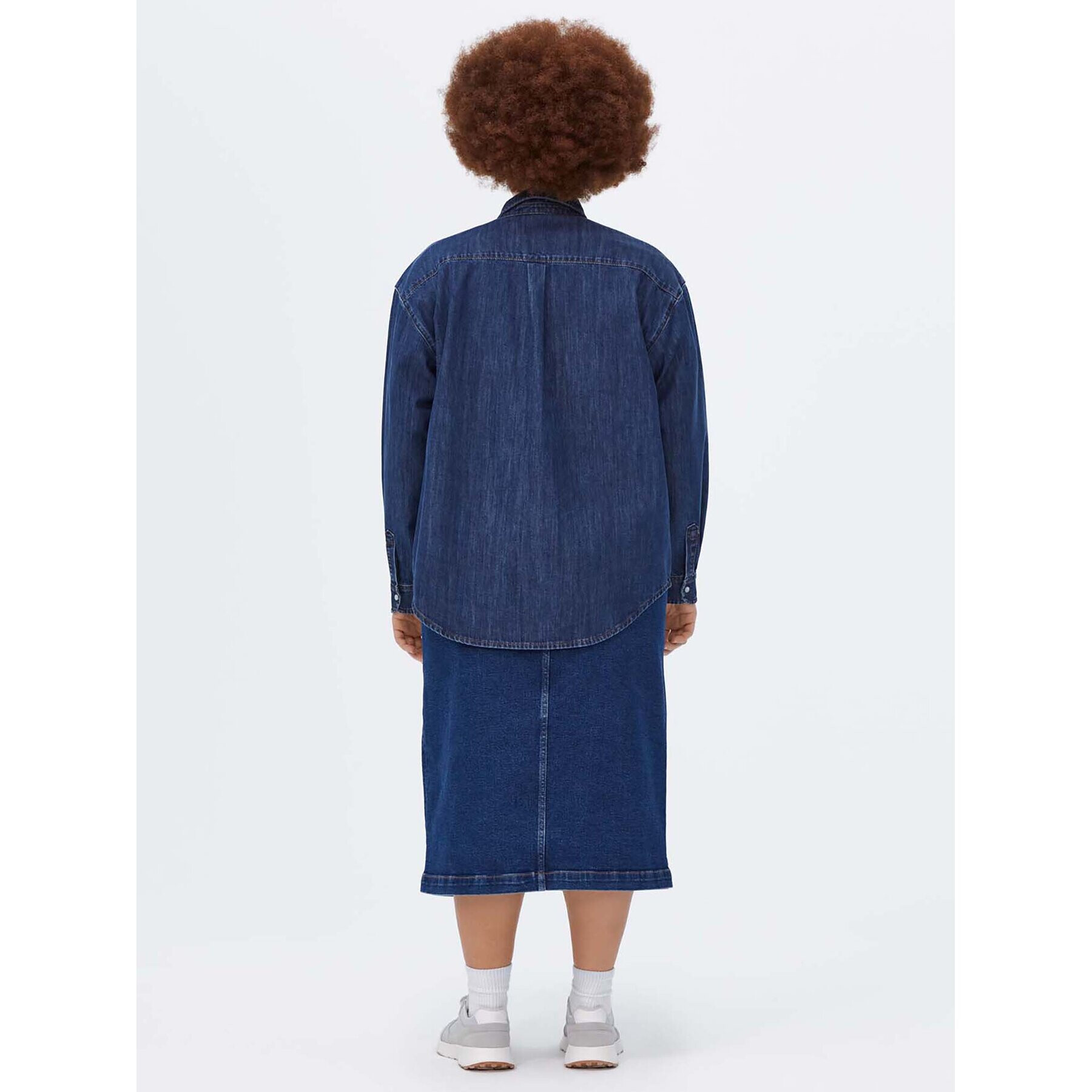 Americanos дънкова риза Unisex Michigan Тъмносин Oversize - Pepit.bg