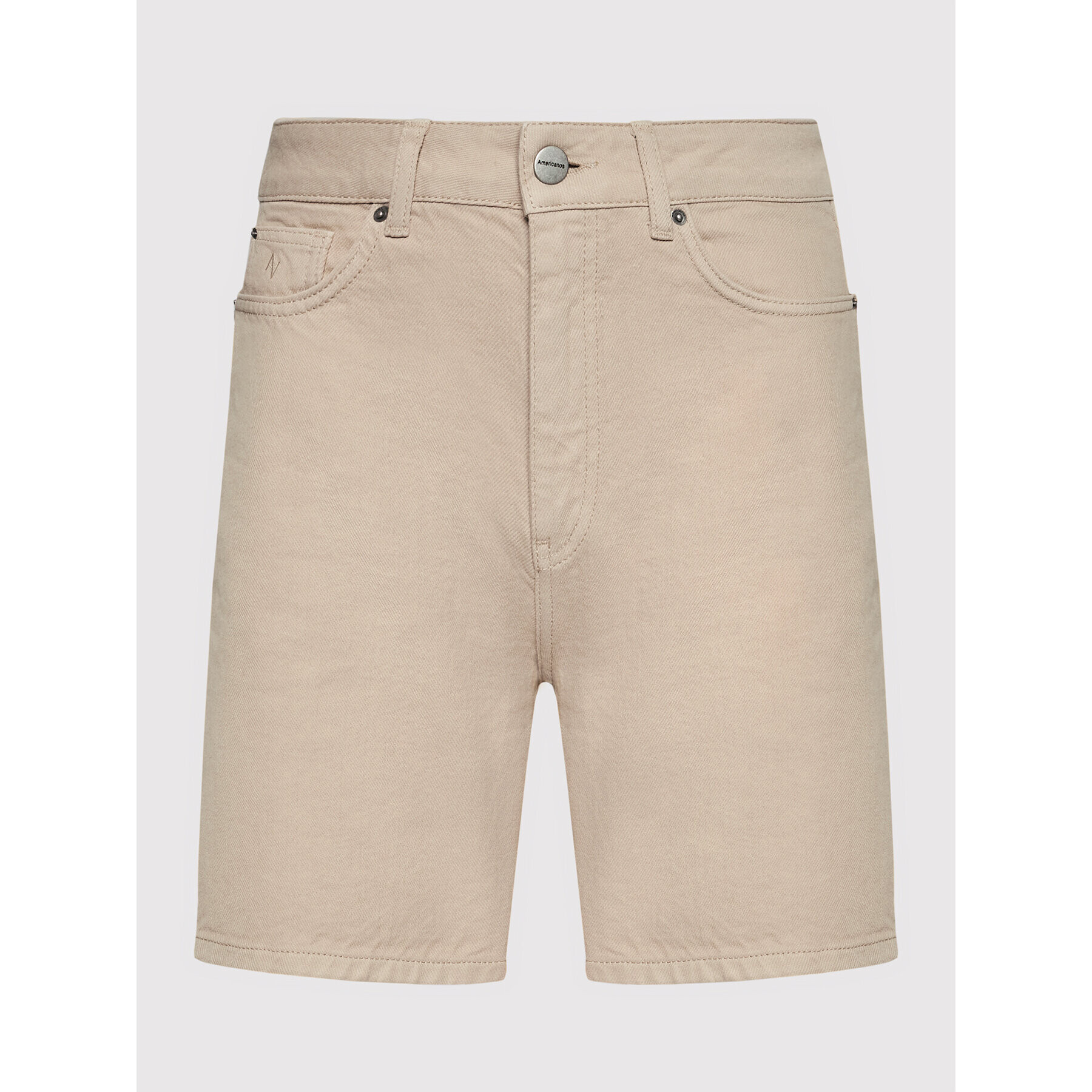 Americanos Дънкови шорти Florida Бежов Mom Fit - Pepit.bg