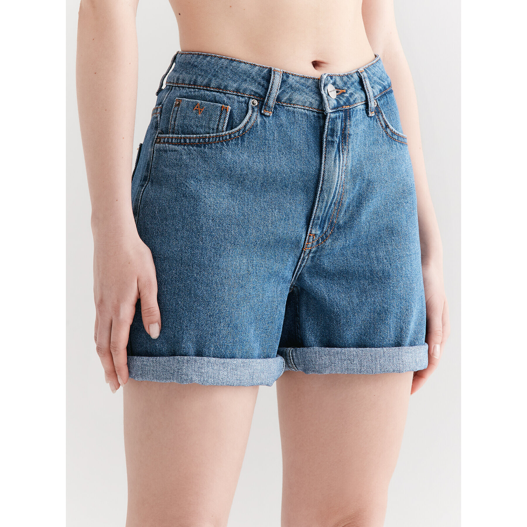 Americanos Дънкови шорти Florida Син Mom Fit - Pepit.bg