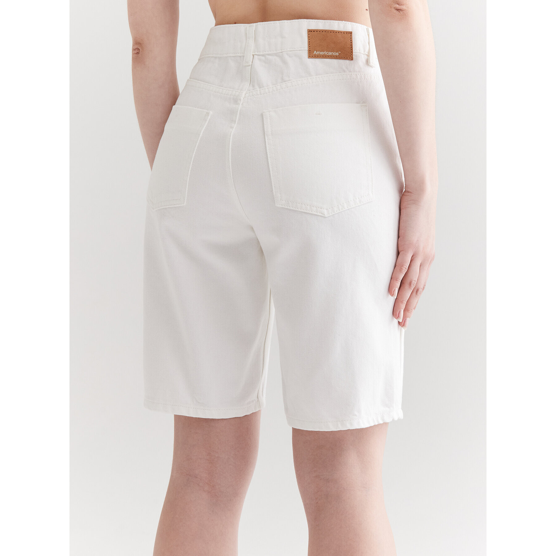 Americanos Дънкови шорти Tacoma Biker Бял Regular Fit - Pepit.bg