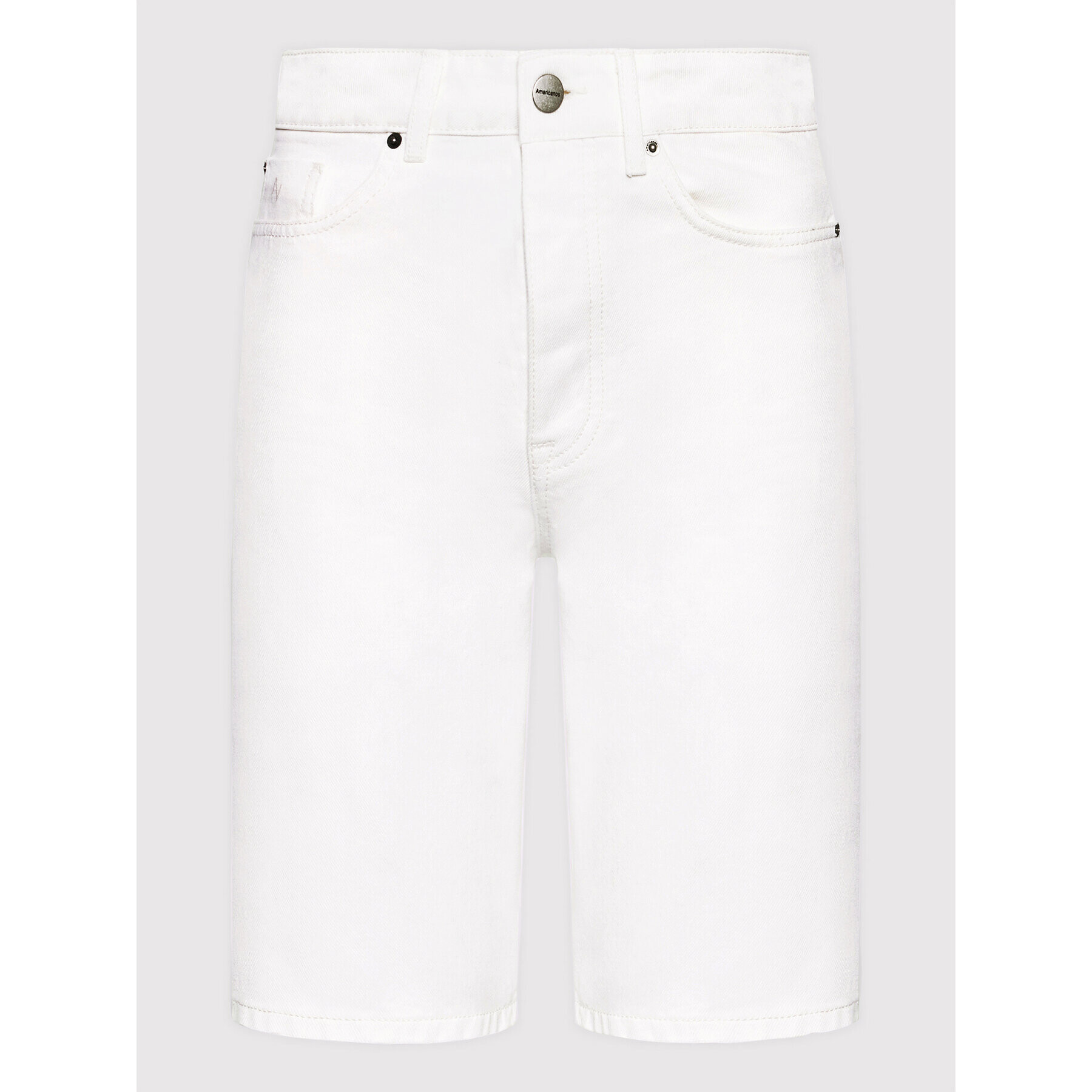 Americanos Дънкови шорти Tacoma Biker Бял Regular Fit - Pepit.bg