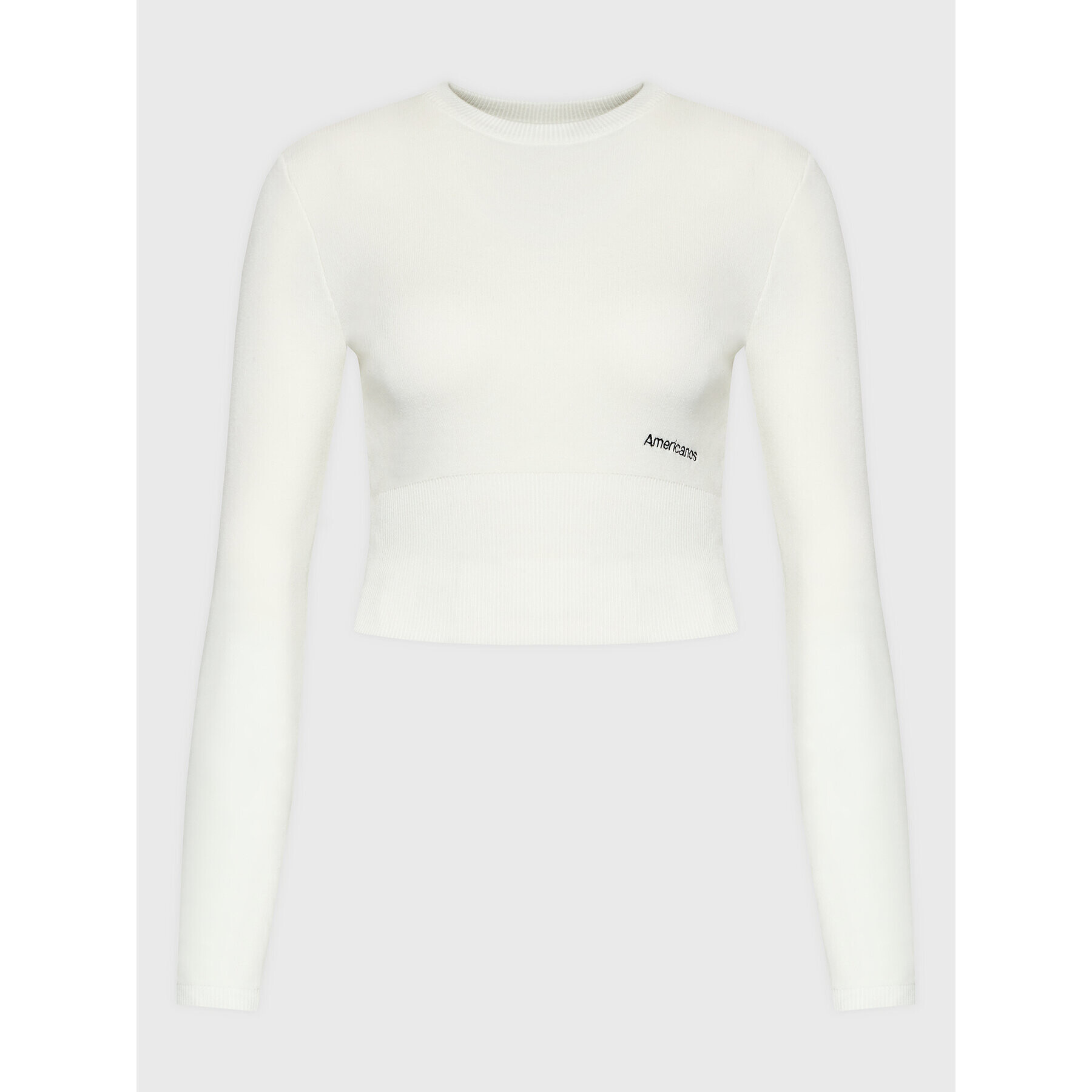 Americanos Пуловер Alasca Бял Cropped Fit - Pepit.bg