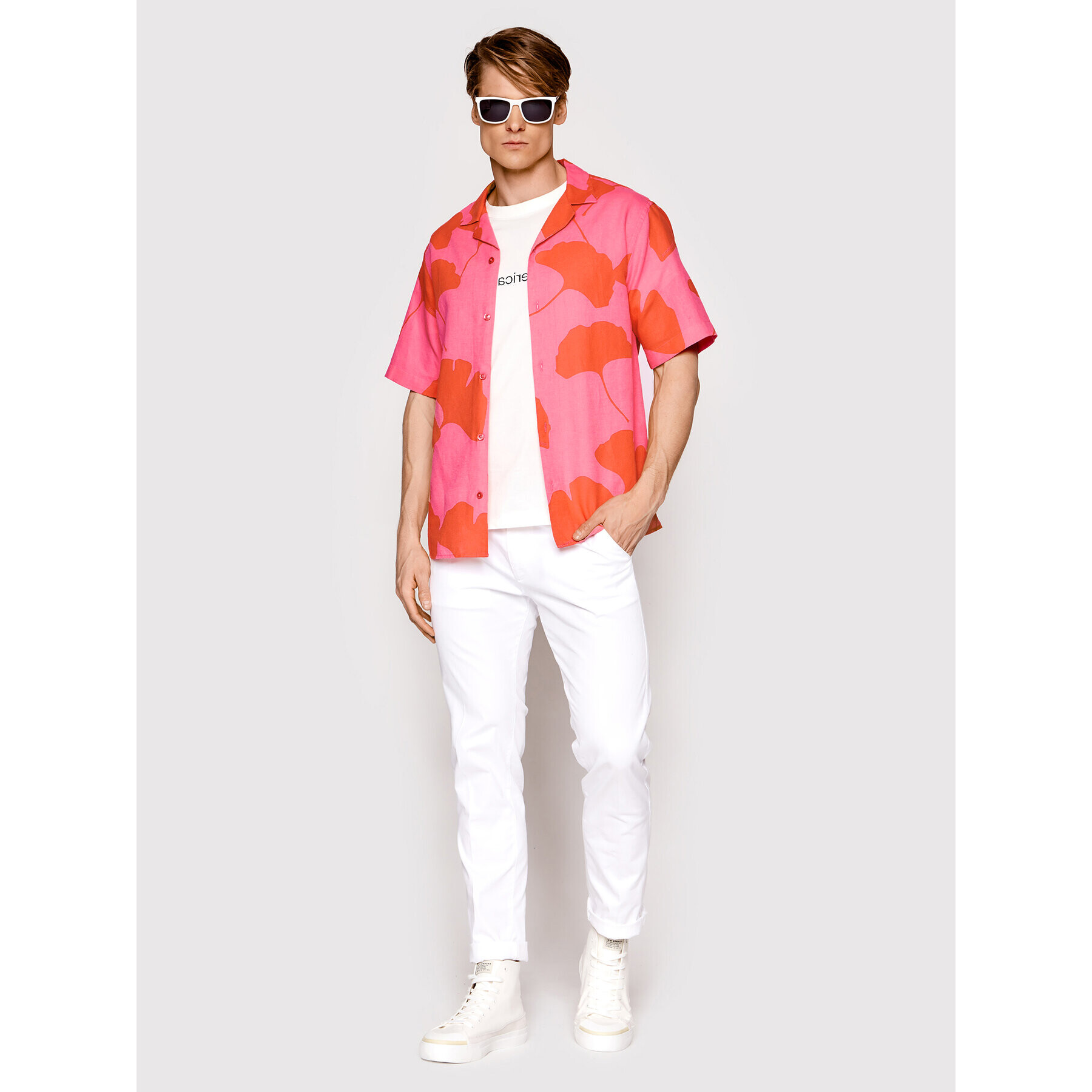 Americanos Риза Resort Moa Розов Relaxed Fit - Pepit.bg