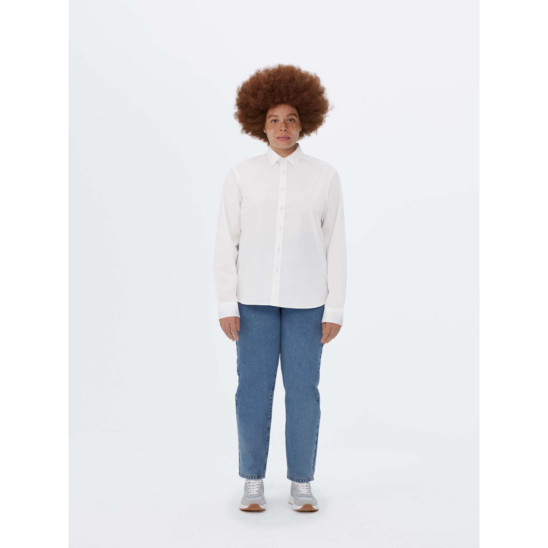 Americanos Риза Unisex Memphis Бял Relaxed Fit - Pepit.bg