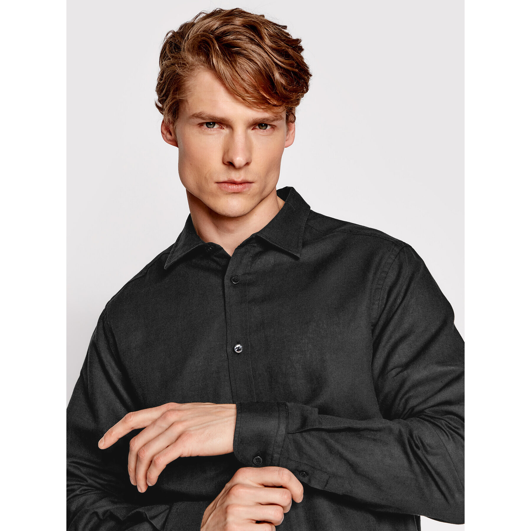 Americanos Риза Unisex Mendoza Черен Regular Fit - Pepit.bg