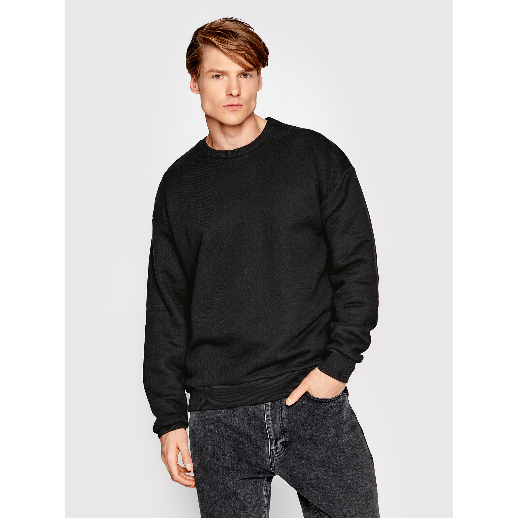 Americanos Суитшърт Unisex Portland Crewneck Черен Relaxed Fit - Pepit.bg