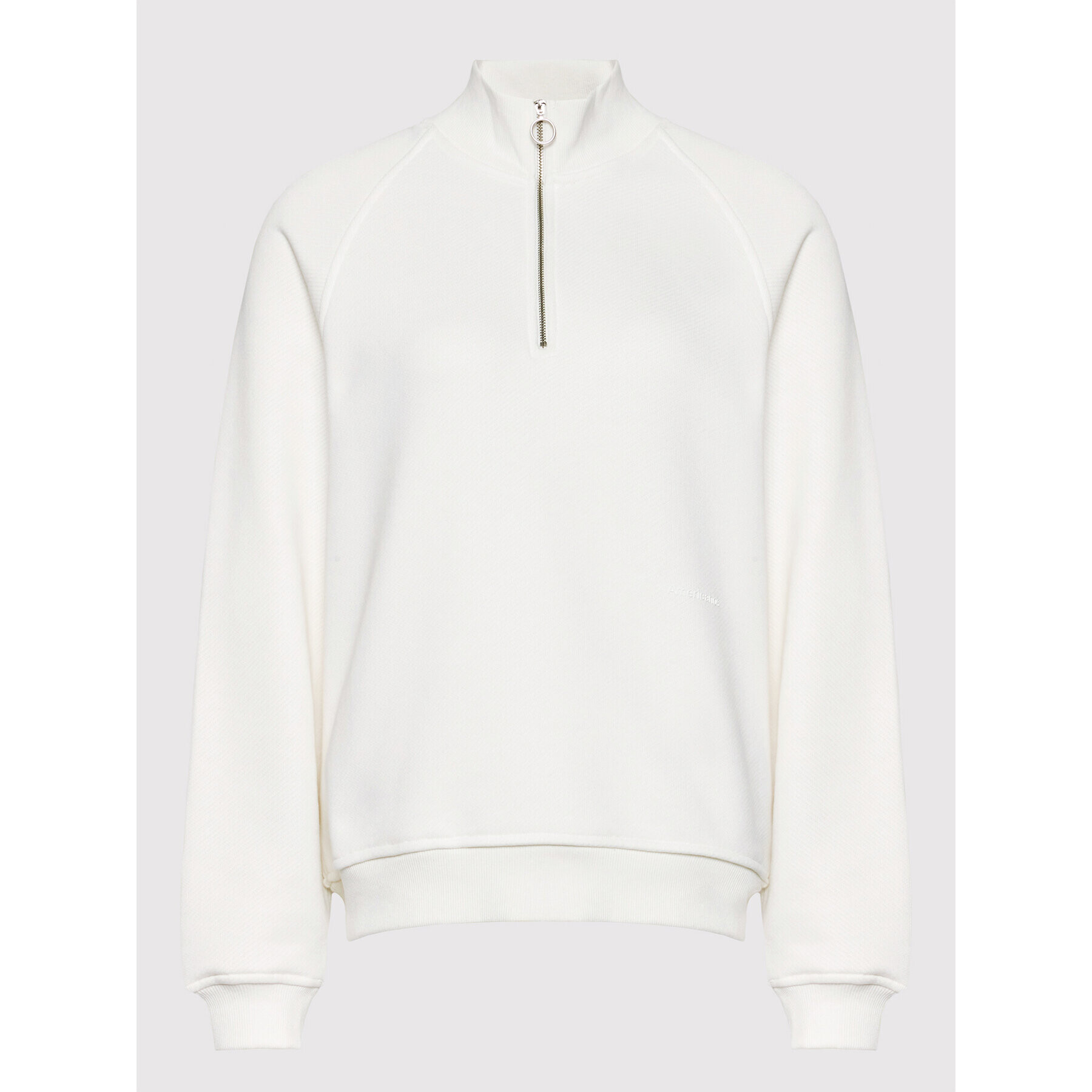 Americanos Суитшърт Unisex Seatle Half-Zip Бял Relaxed Fit - Pepit.bg