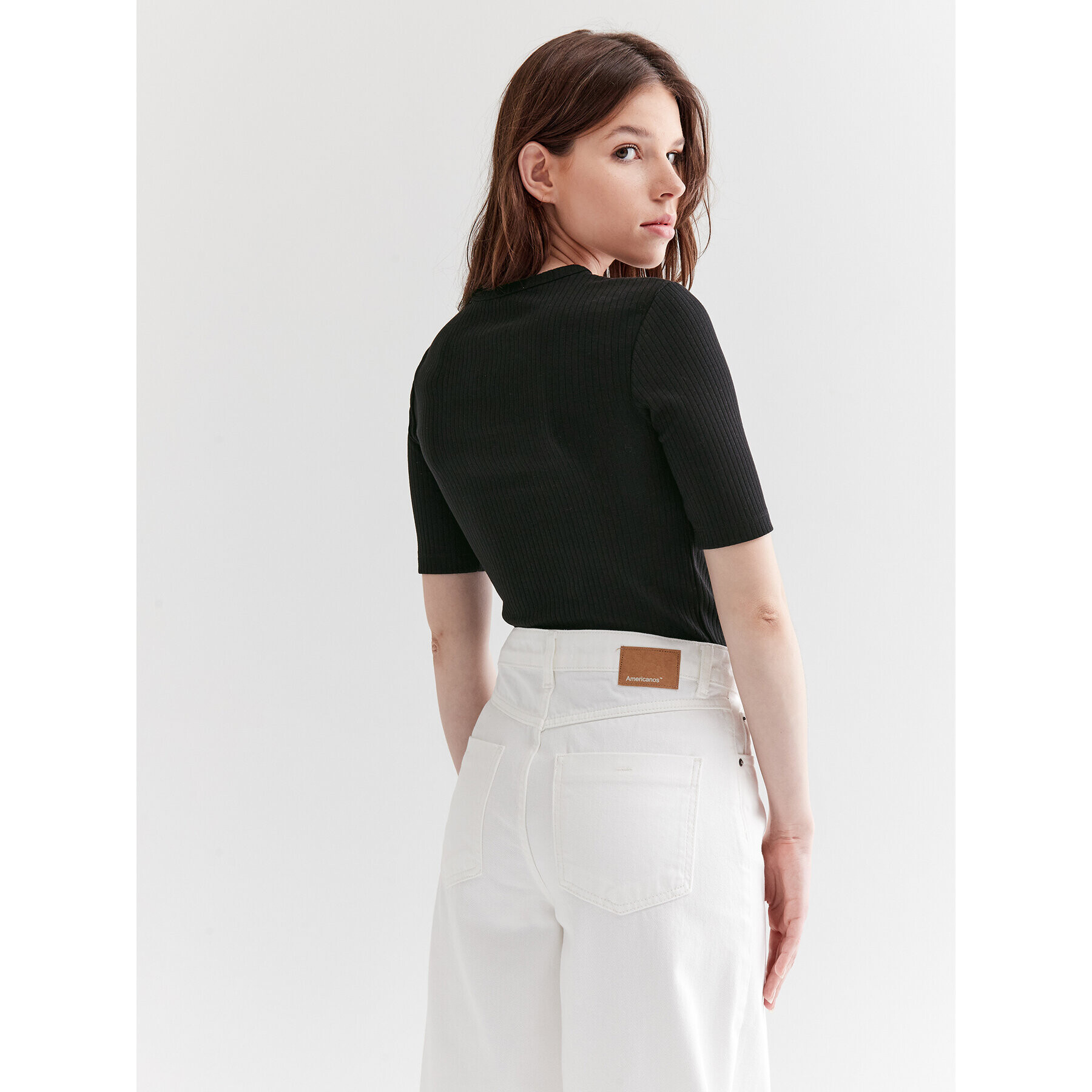 Americanos Тишърт Antigua Черен Slim Fit - Pepit.bg