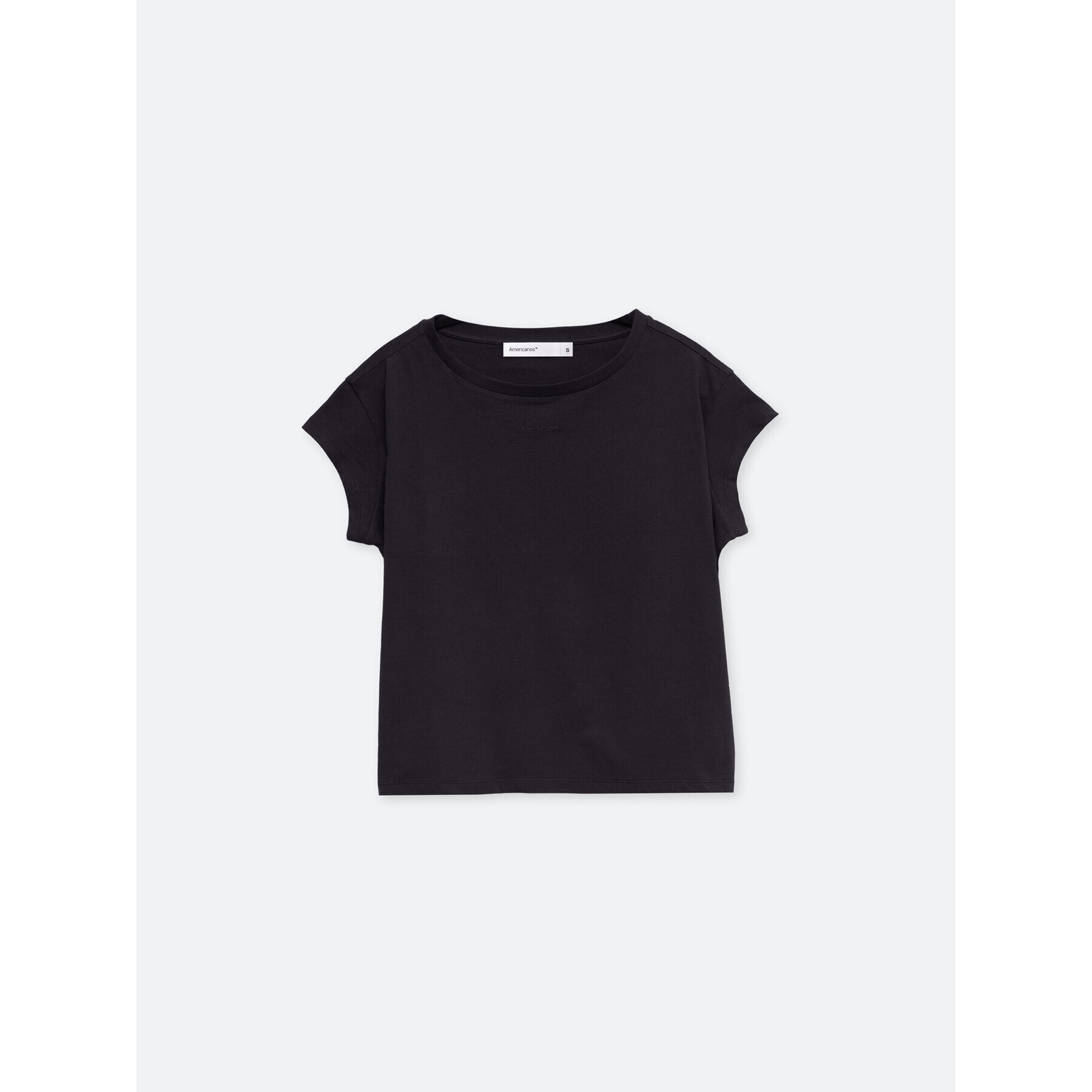 Americanos Тишърт Houston AM22TSD002-01 Черен Relaxed Fit - Pepit.bg