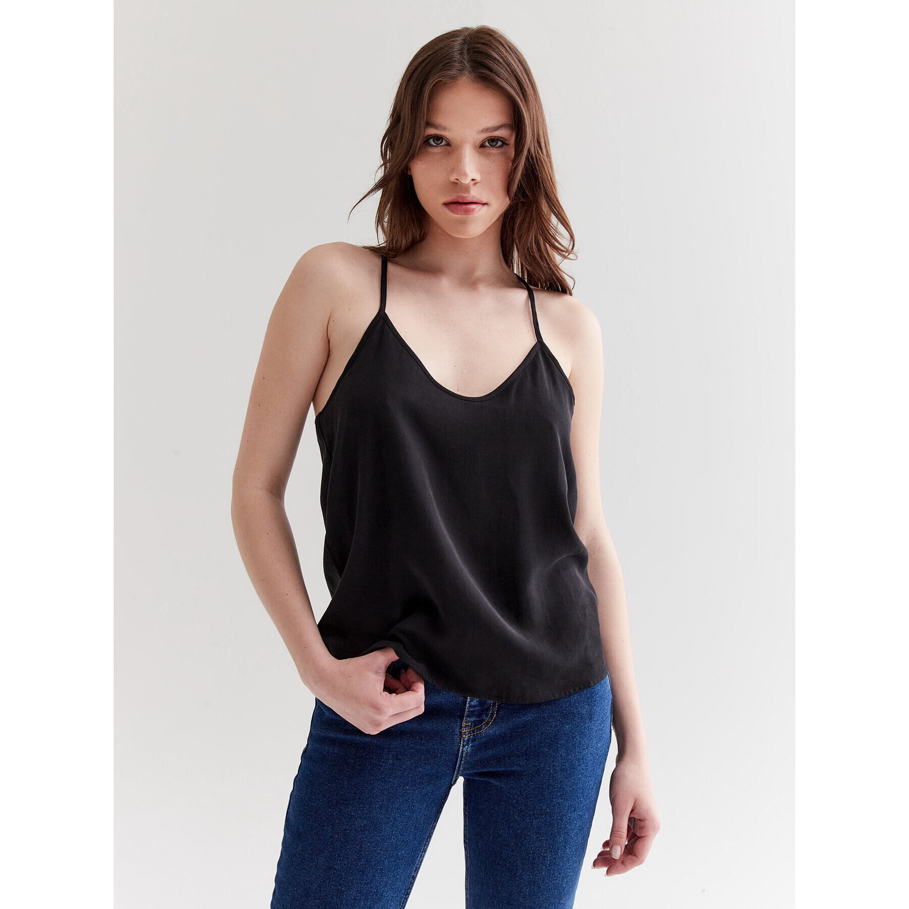 Americanos топ Havana Черен Relaxed Fit - Pepit.bg