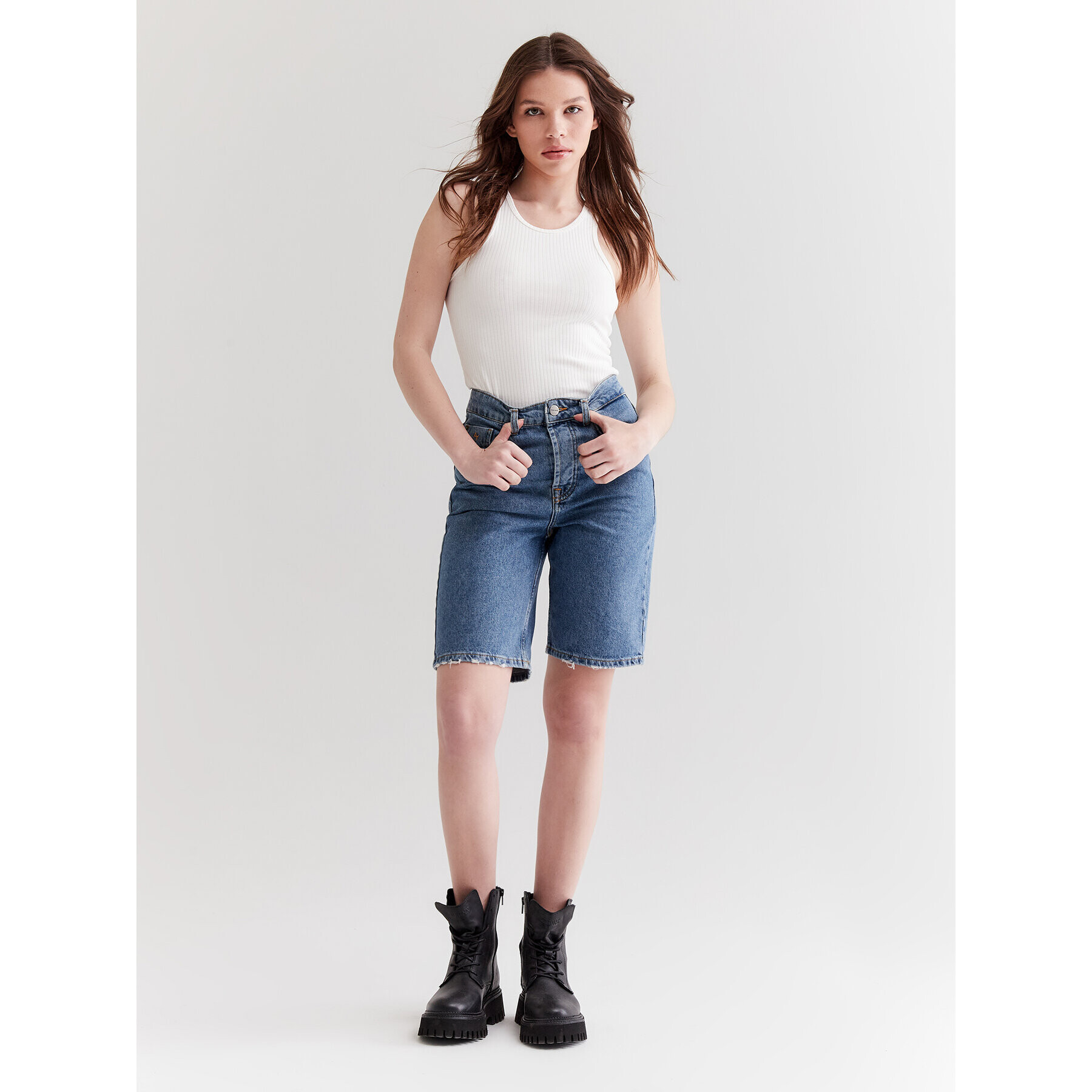 Americanos топ Martinique Бял Skinny Fit - Pepit.bg
