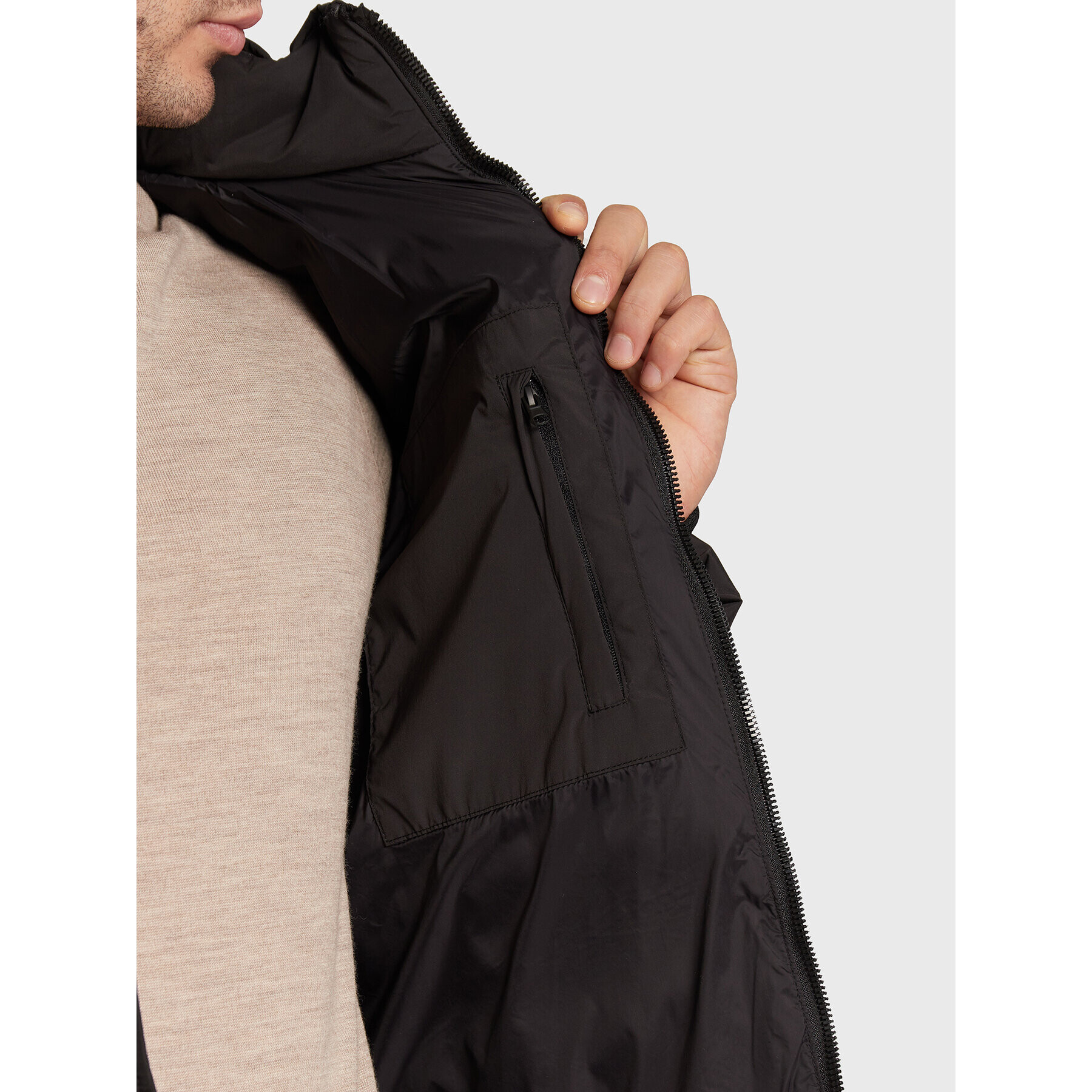 Armata di Mare Пухено яке 5332593 Черен Regular Fit - Pepit.bg