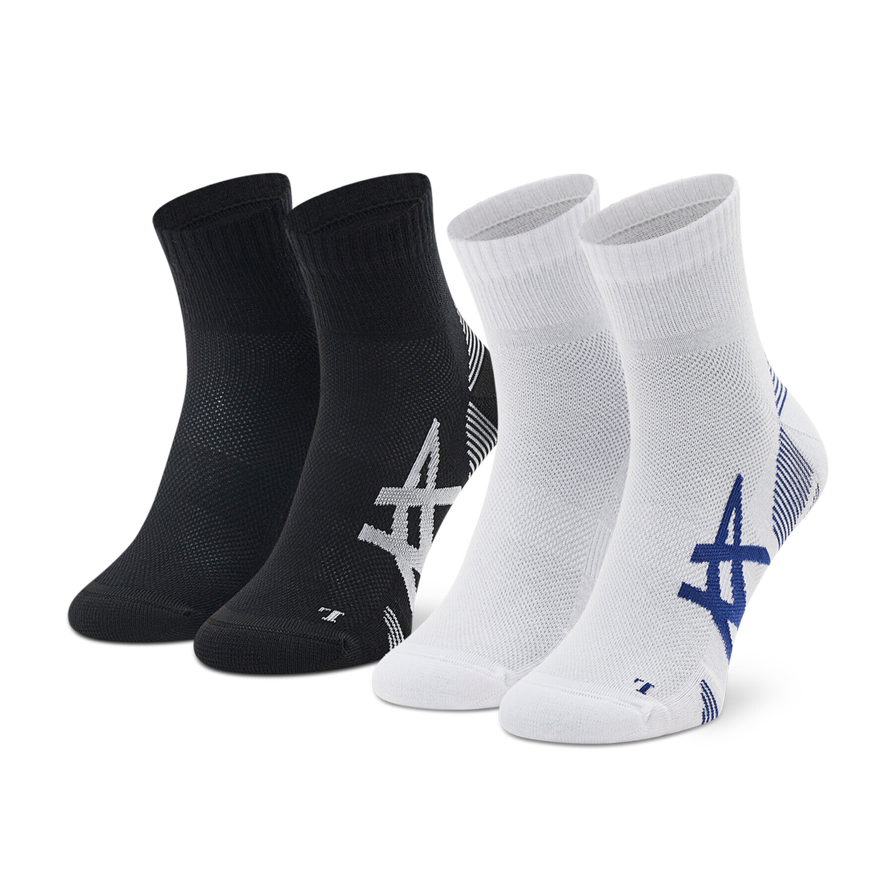Asics Комплект 2 чифта дълги чорапи мъжки Cushion Quarter 3013A800 Цветен - Pepit.bg