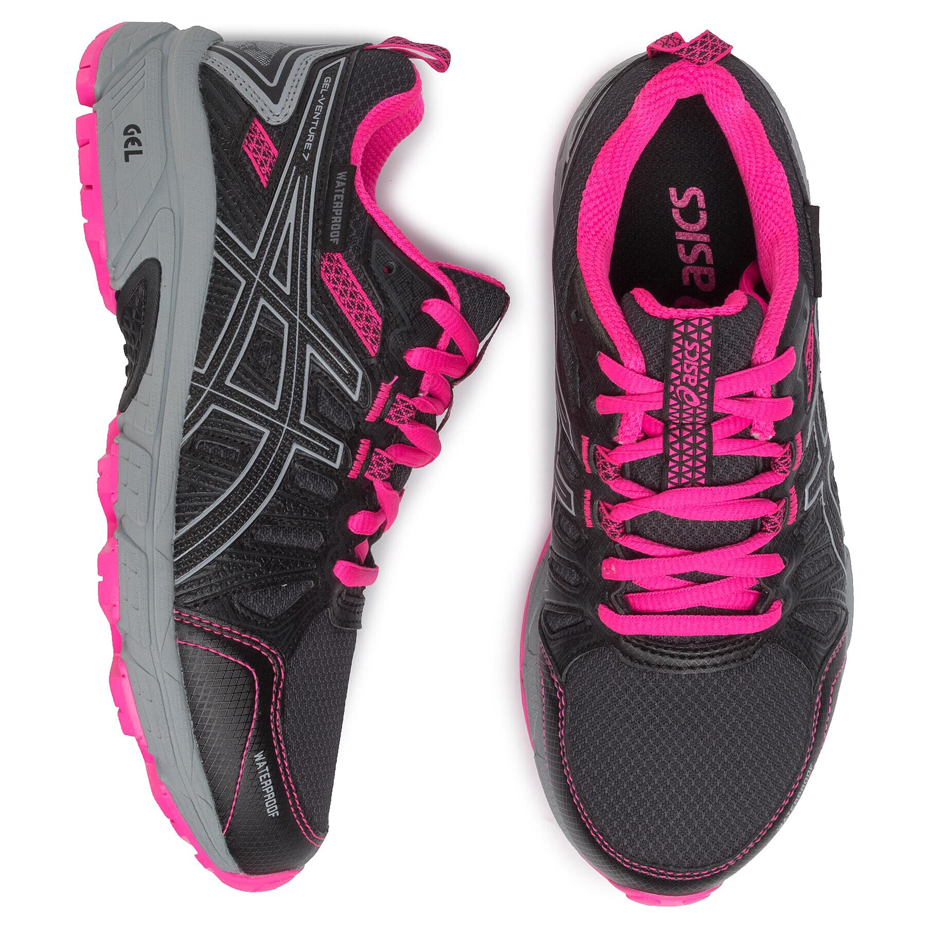 Asics Обувки Gel-Venture 7 Gs Wp 1014A078 Черен - Pepit.bg