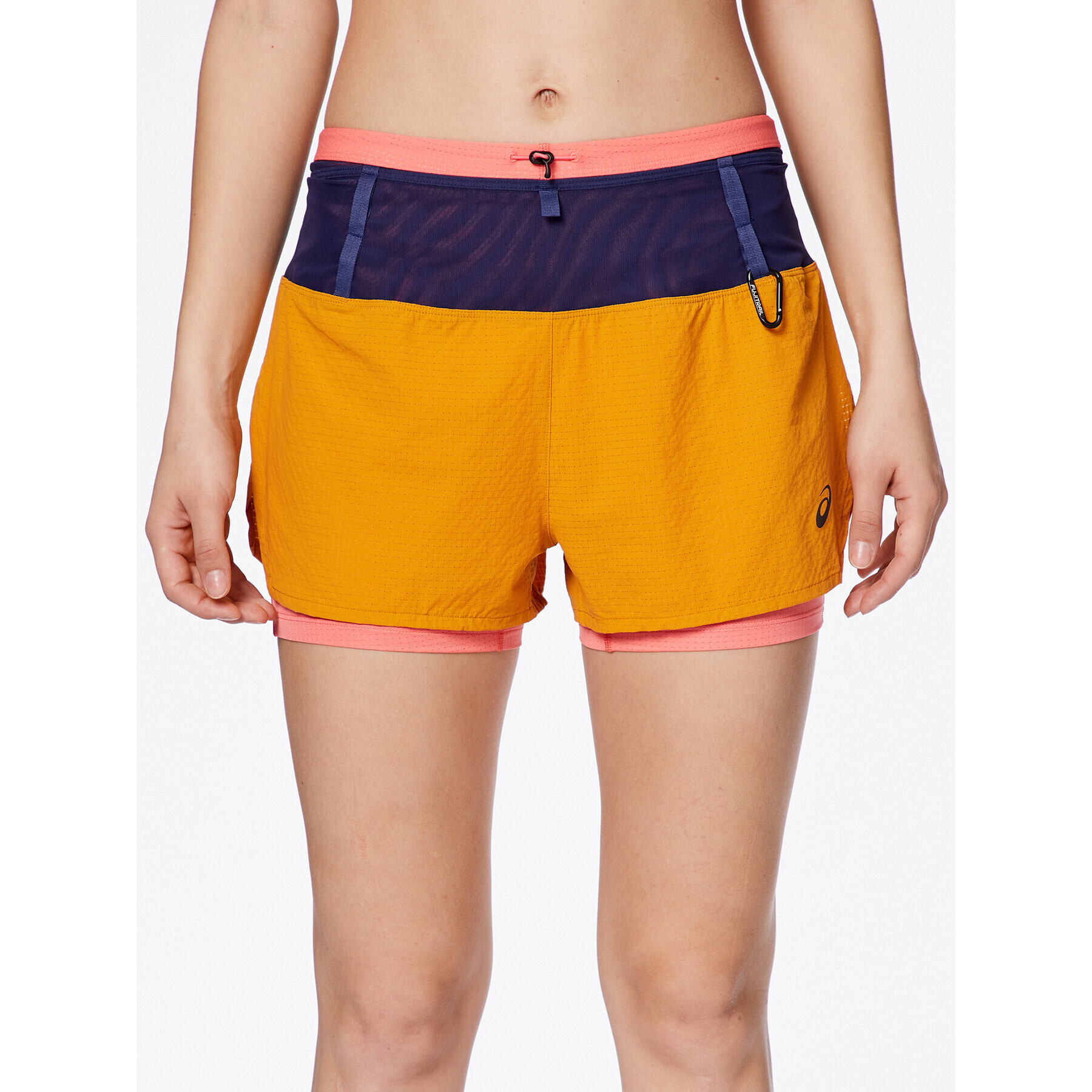 Asics Спортни шорти Fujitrail 2-N-1 Short Оранжев Regular Fit - Pepit.bg