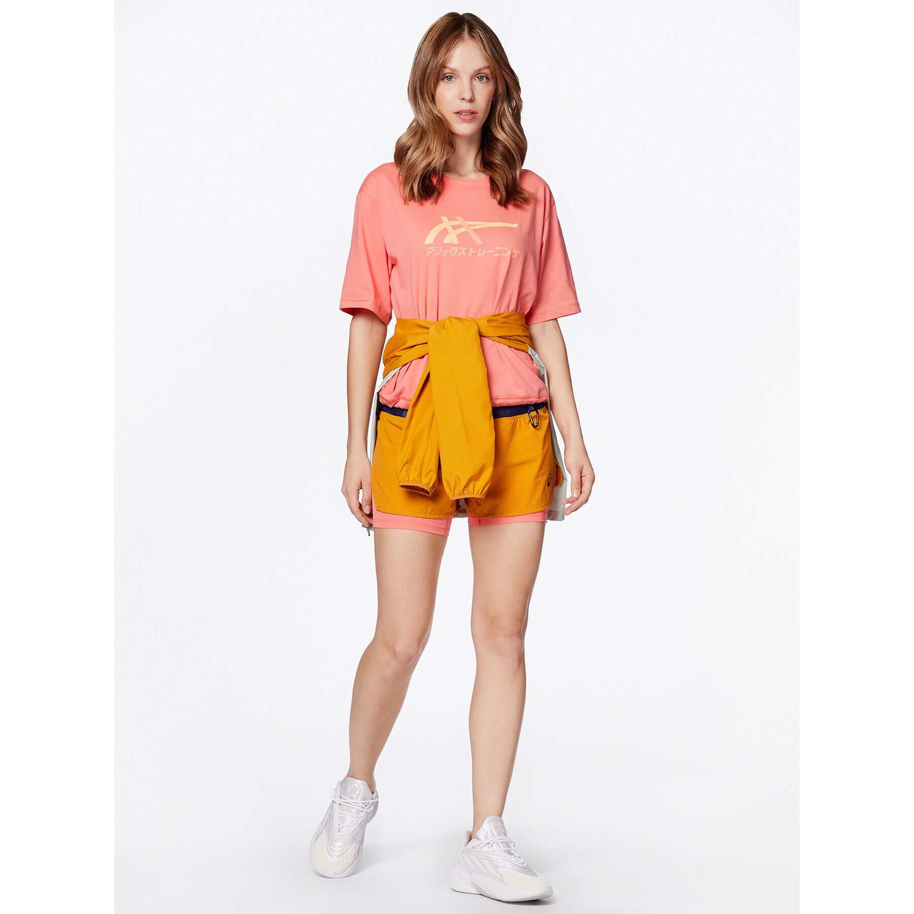 Asics Спортни шорти Fujitrail 2-N-1 Short Оранжев Regular Fit - Pepit.bg