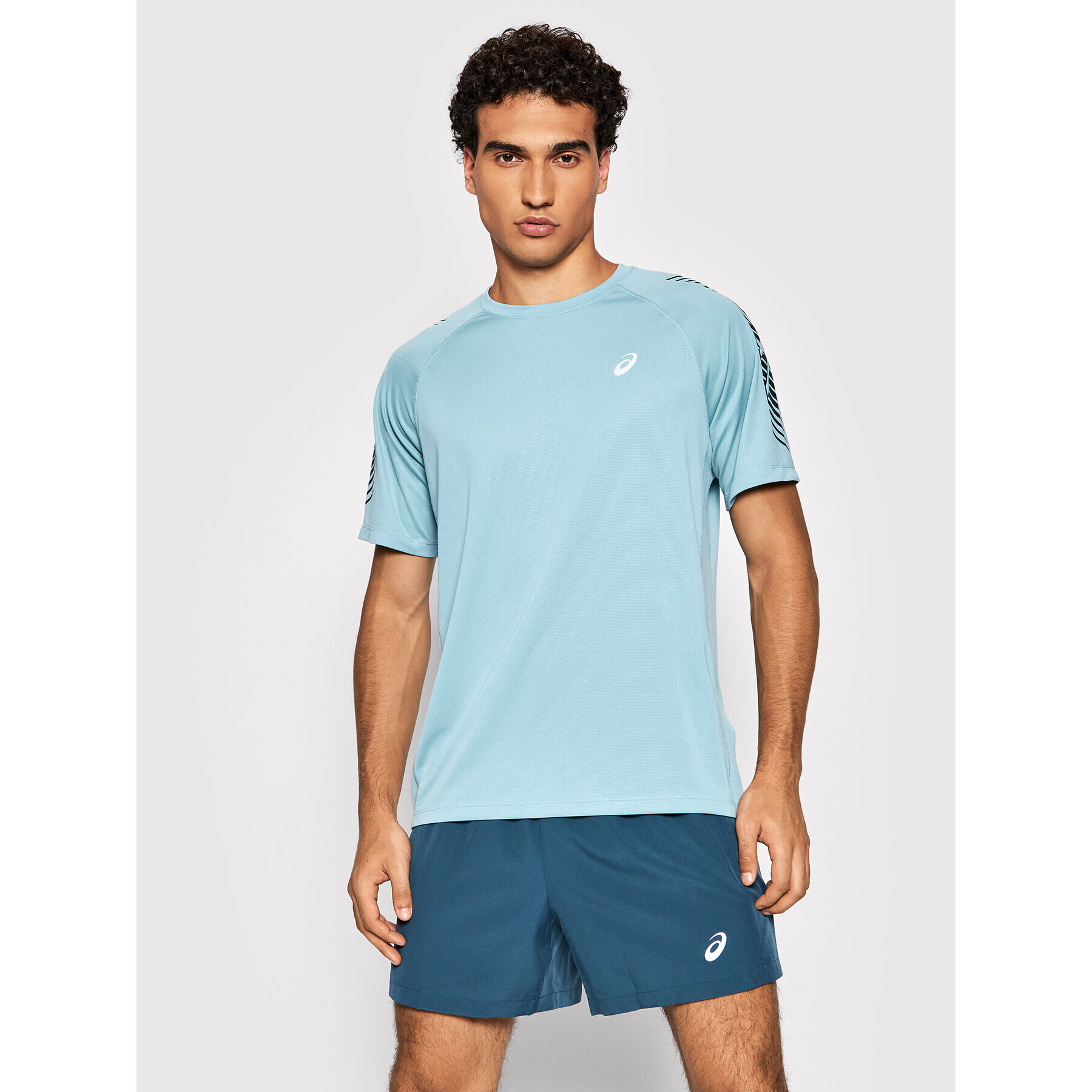 Asics Тениска от техническо трико Icon Ss 2011B055 Син Regular Fit - Pepit.bg