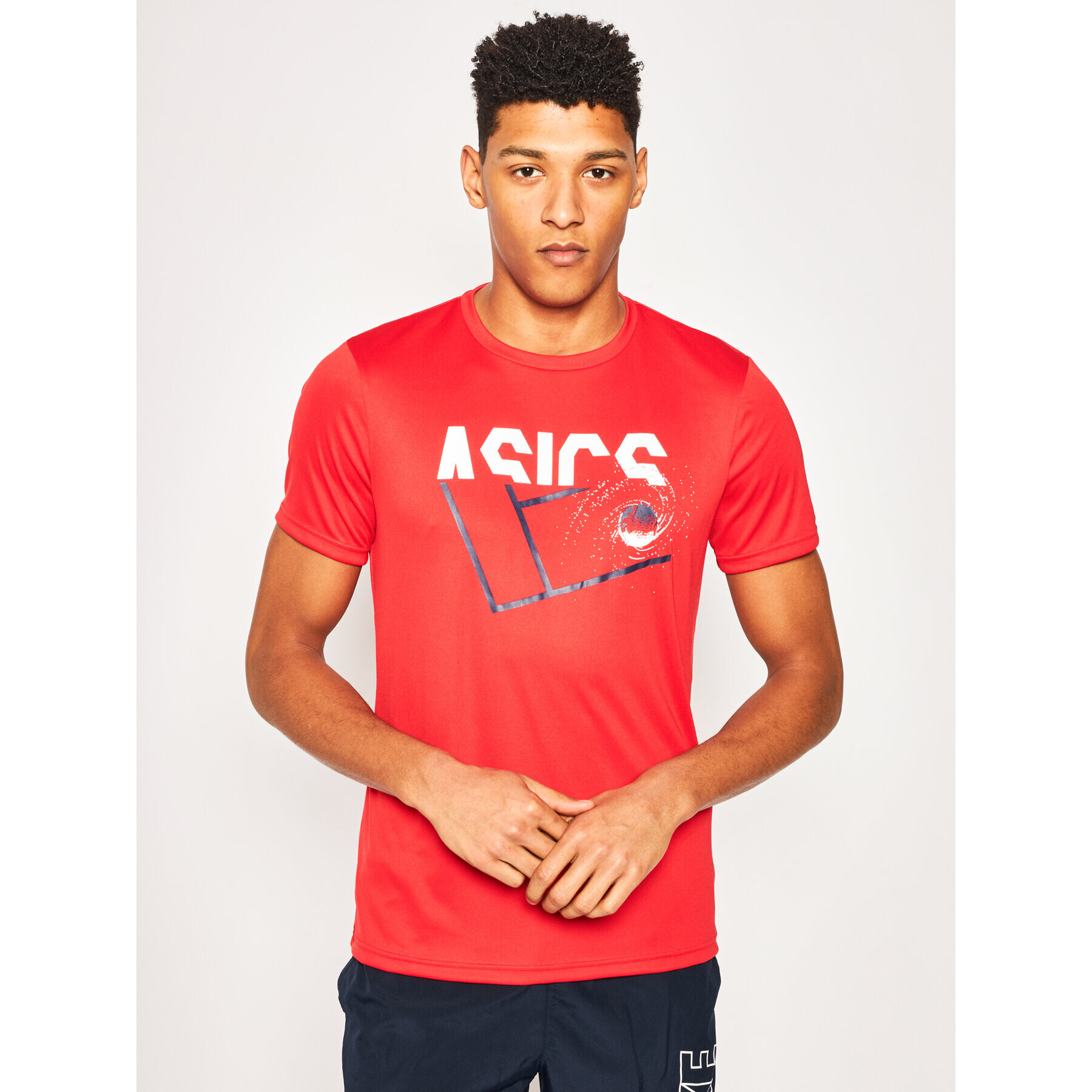 Asics Тениска от техническо трико Practice M Gpx Tee 2041A090 Червен Regular Fit - Pepit.bg