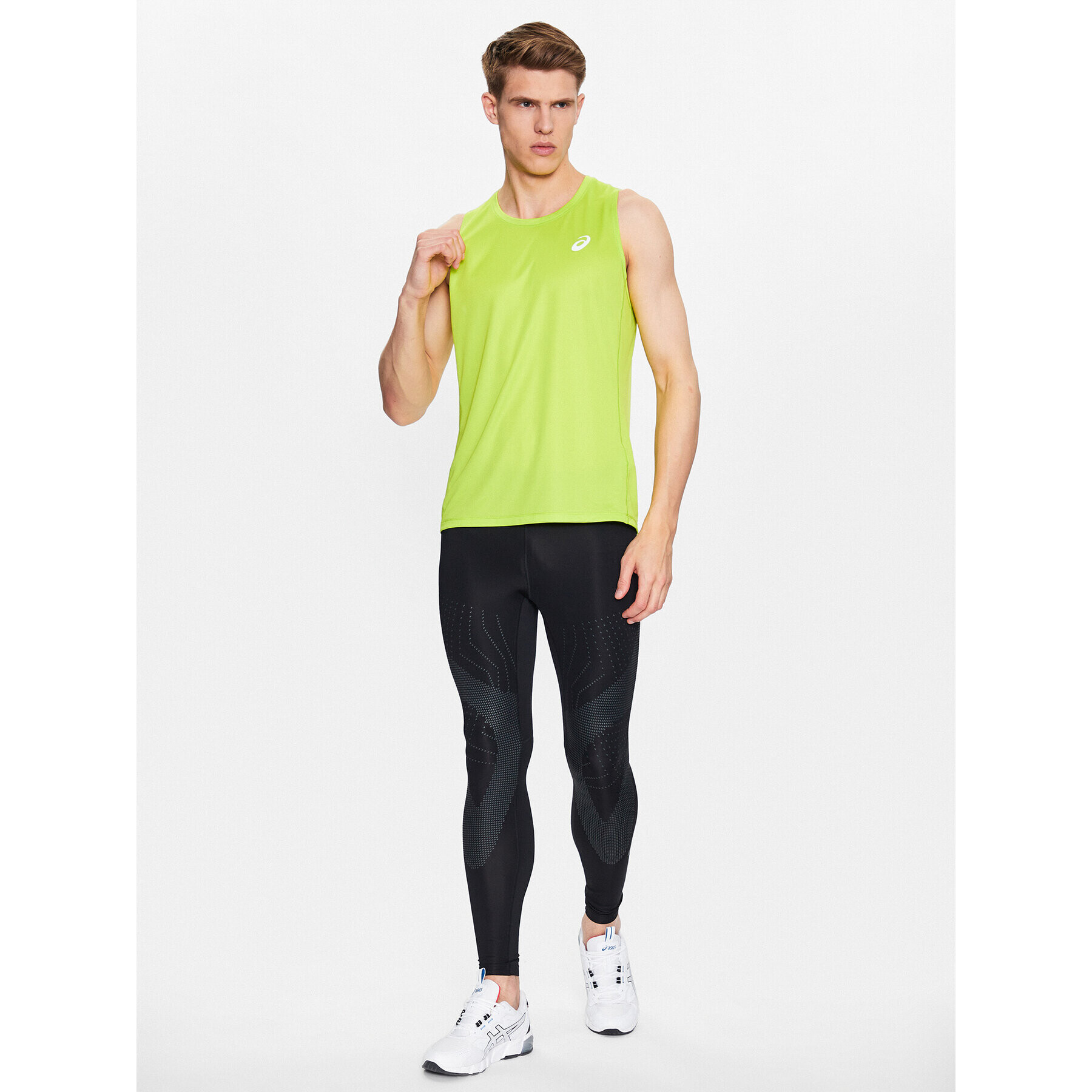 Asics Тениска от техническо трико Core 2011C338 Зелен Regular Fit - Pepit.bg