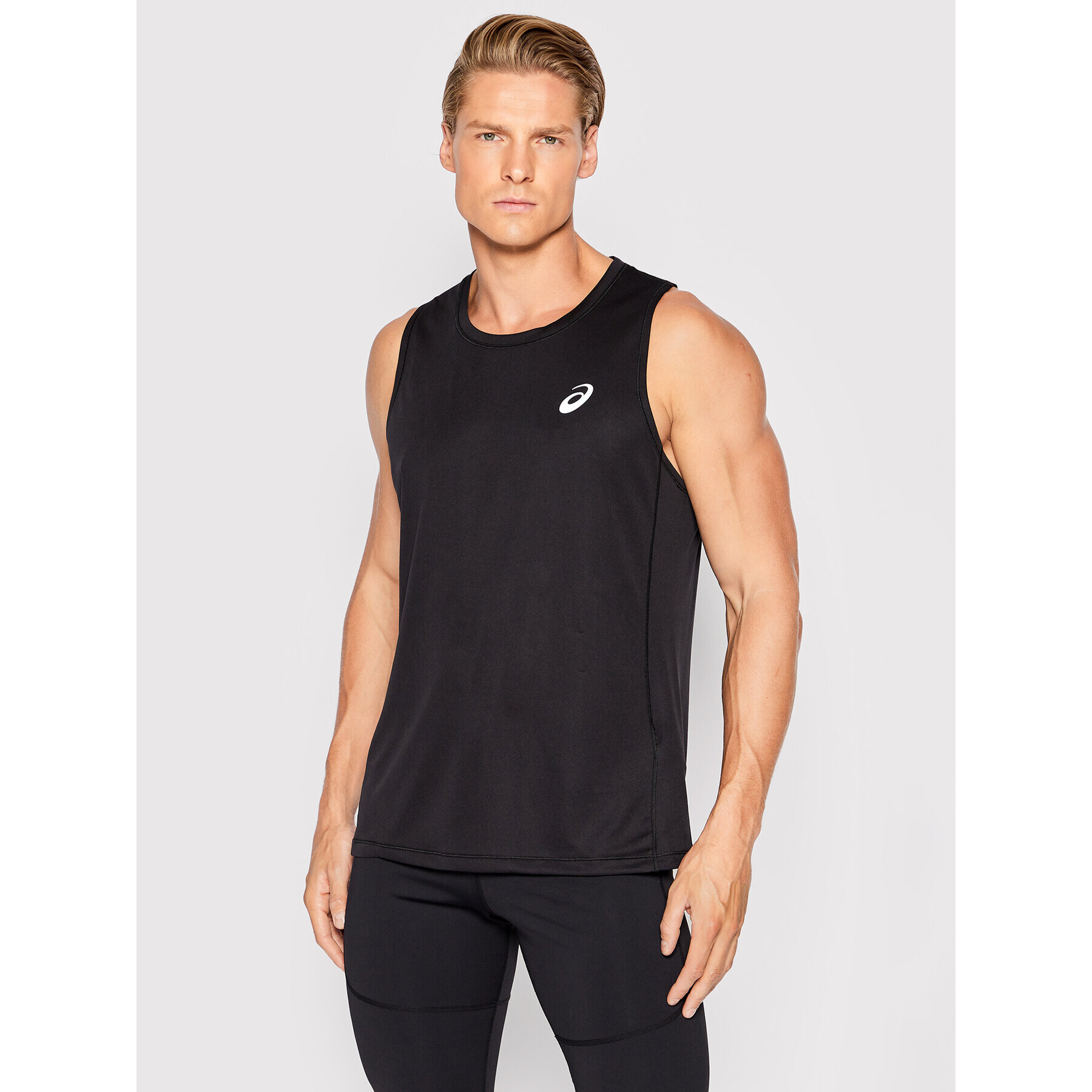 Asics Тениска от техническо трико Core Singlet 2011C338 Черен Slim Fit - Pepit.bg