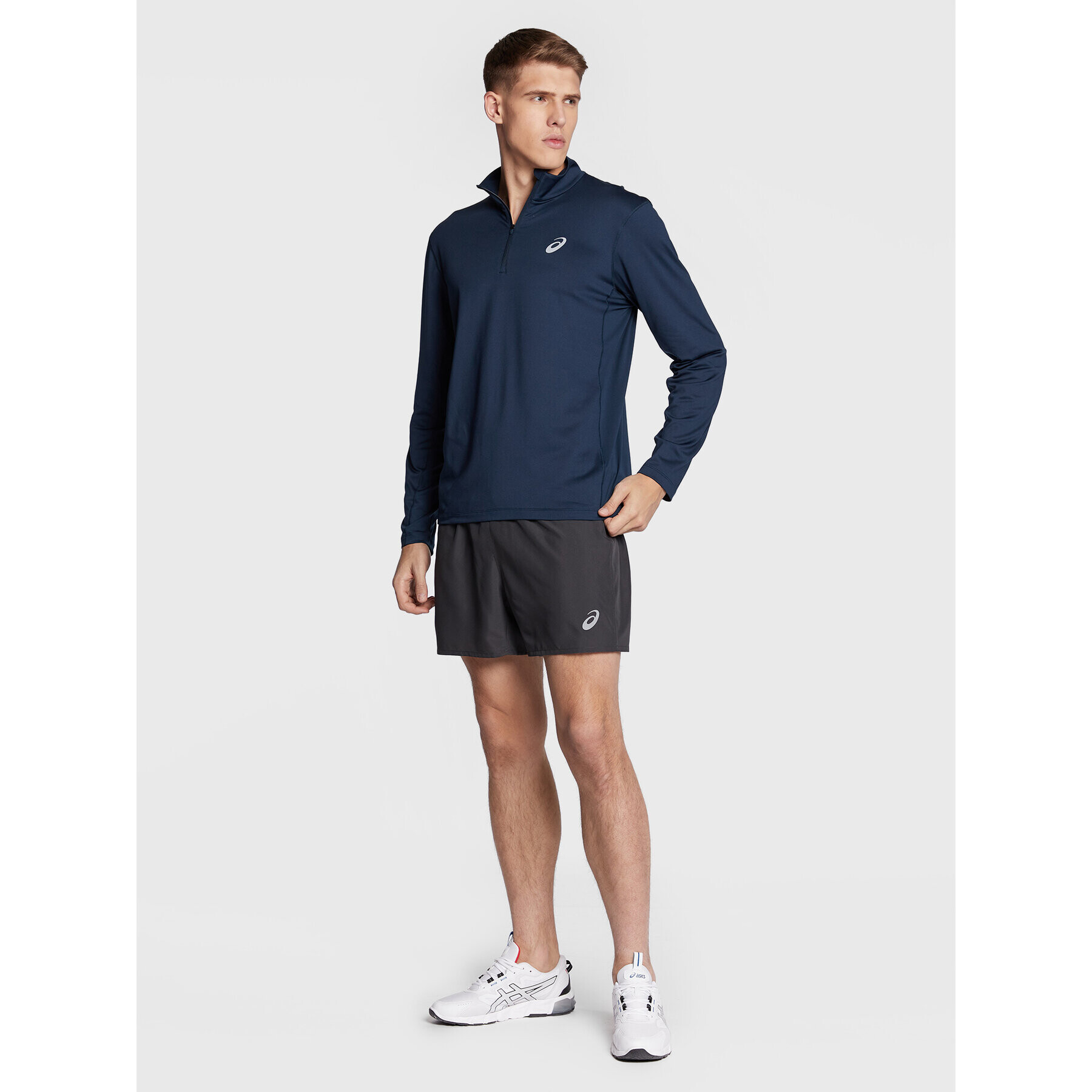 Asics Тениска с дълъг ръкав Core 2011C347 Тъмносин Regular Fit - Pepit.bg