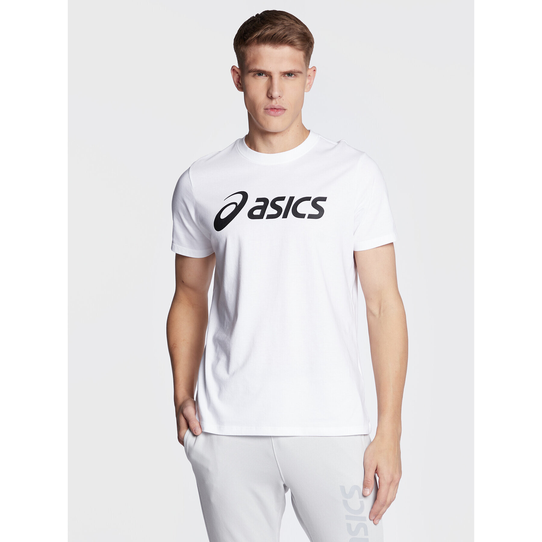 Asics Тишърт Big Logo 2031A978 Бял Regular Fit - Pepit.bg