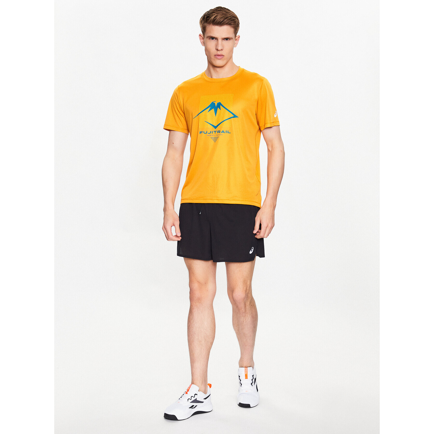 Asics Тишърт Fujitrail Logo SS Top Tee Жълт Regular Fit - Pepit.bg