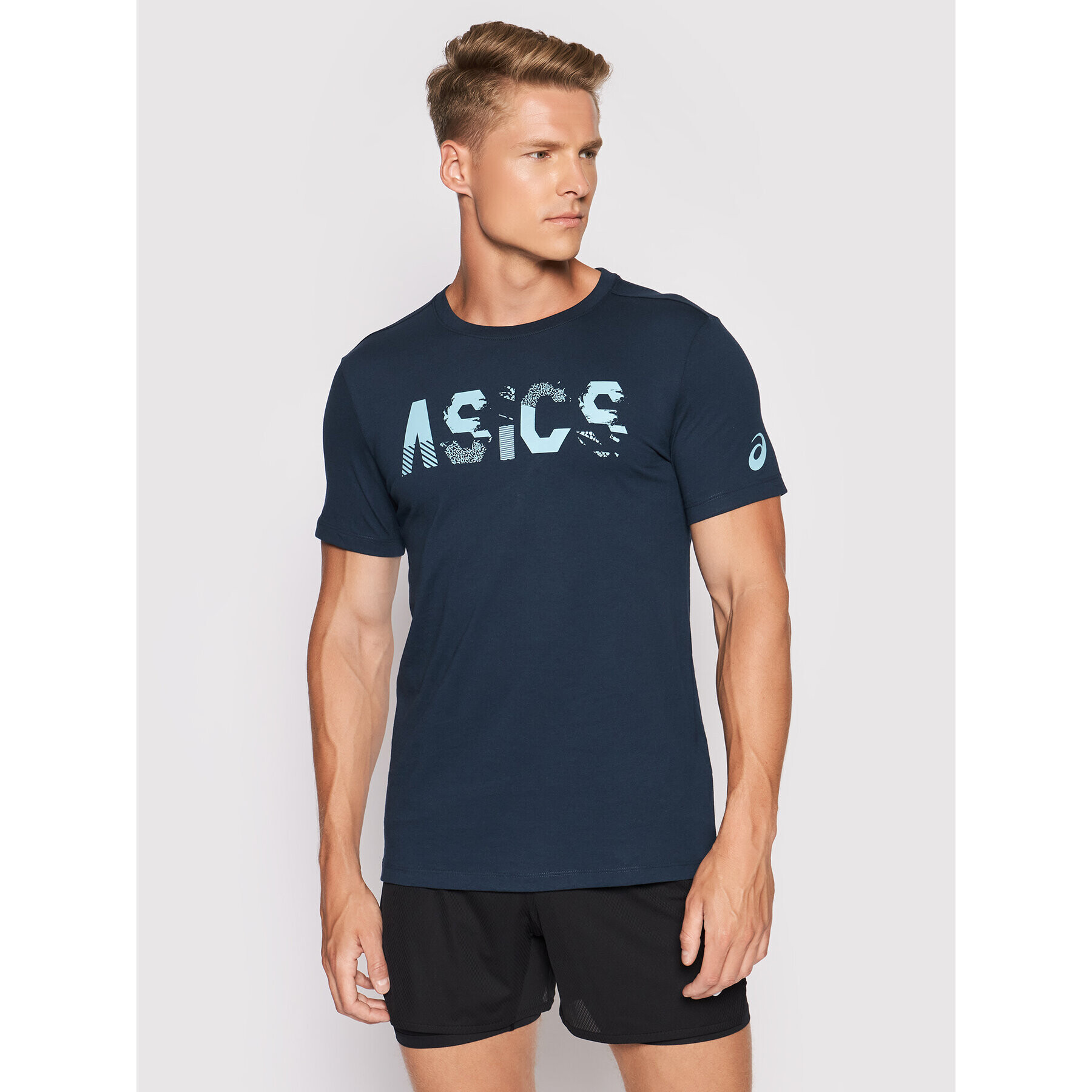 Asics Тишърт Seasonal Logo 2031C157 Тъмносин Regular Fit - Pepit.bg