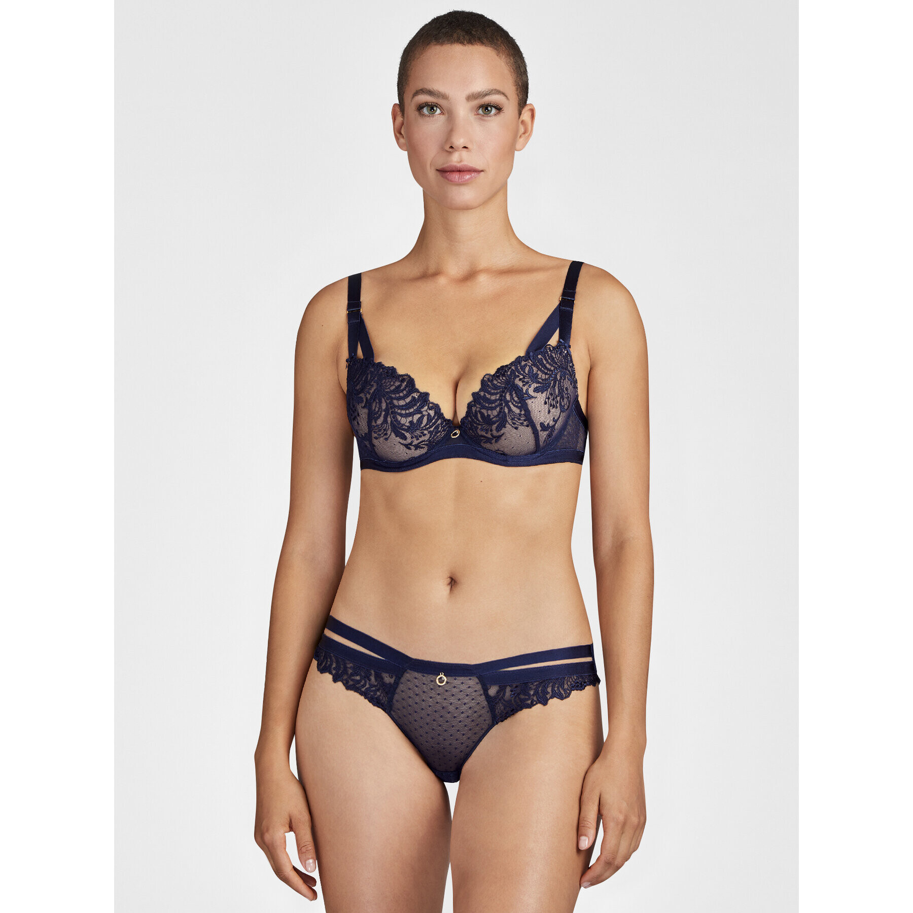 Aubade Сутиен push-up Femme Passion MI08-N Тъмносин - Pepit.bg