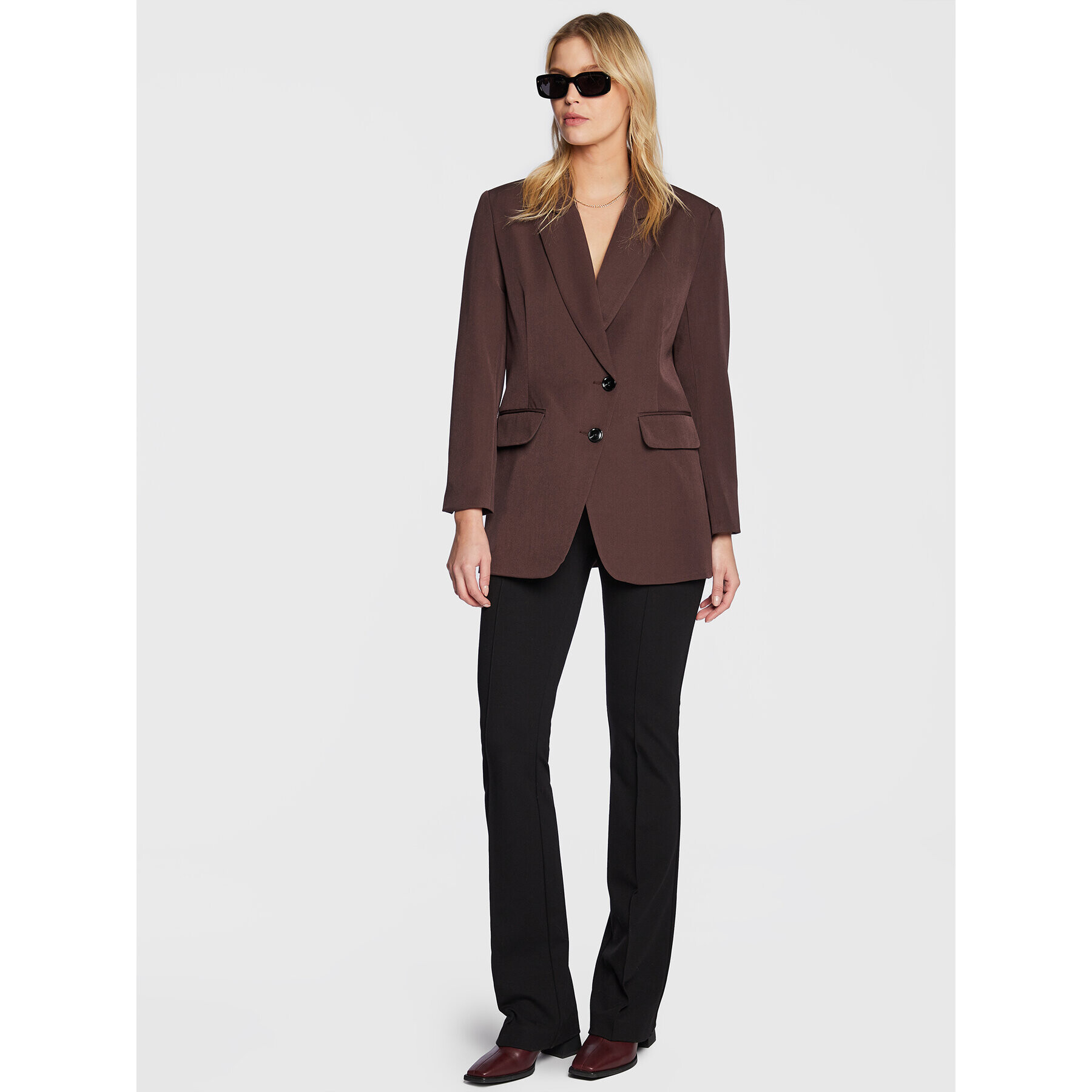 b.young Сако Estale 20812098 Кафяв Relaxed Fit - Pepit.bg