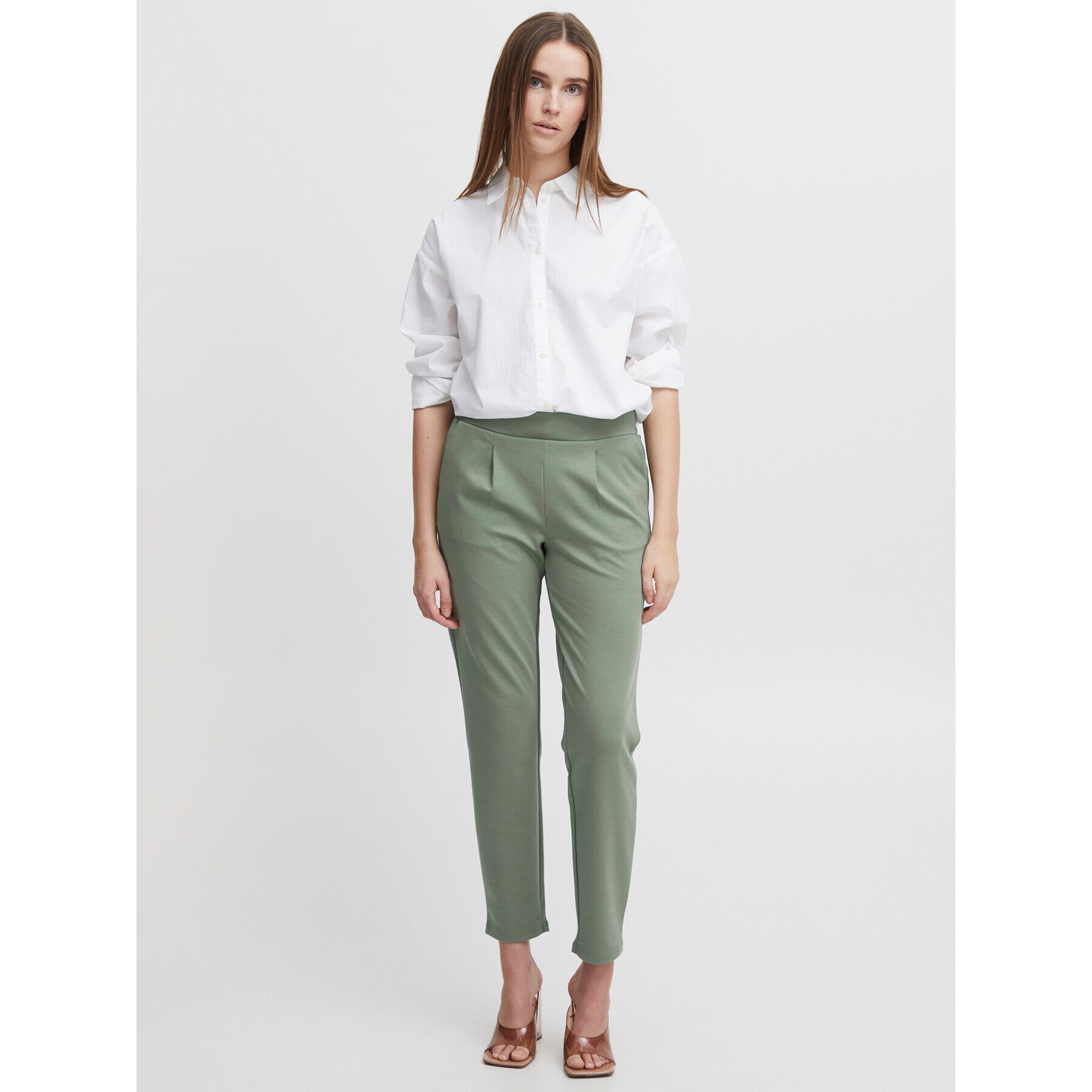 b.young Чино панталони 20812848 Зелен Slim Fit - Pepit.bg