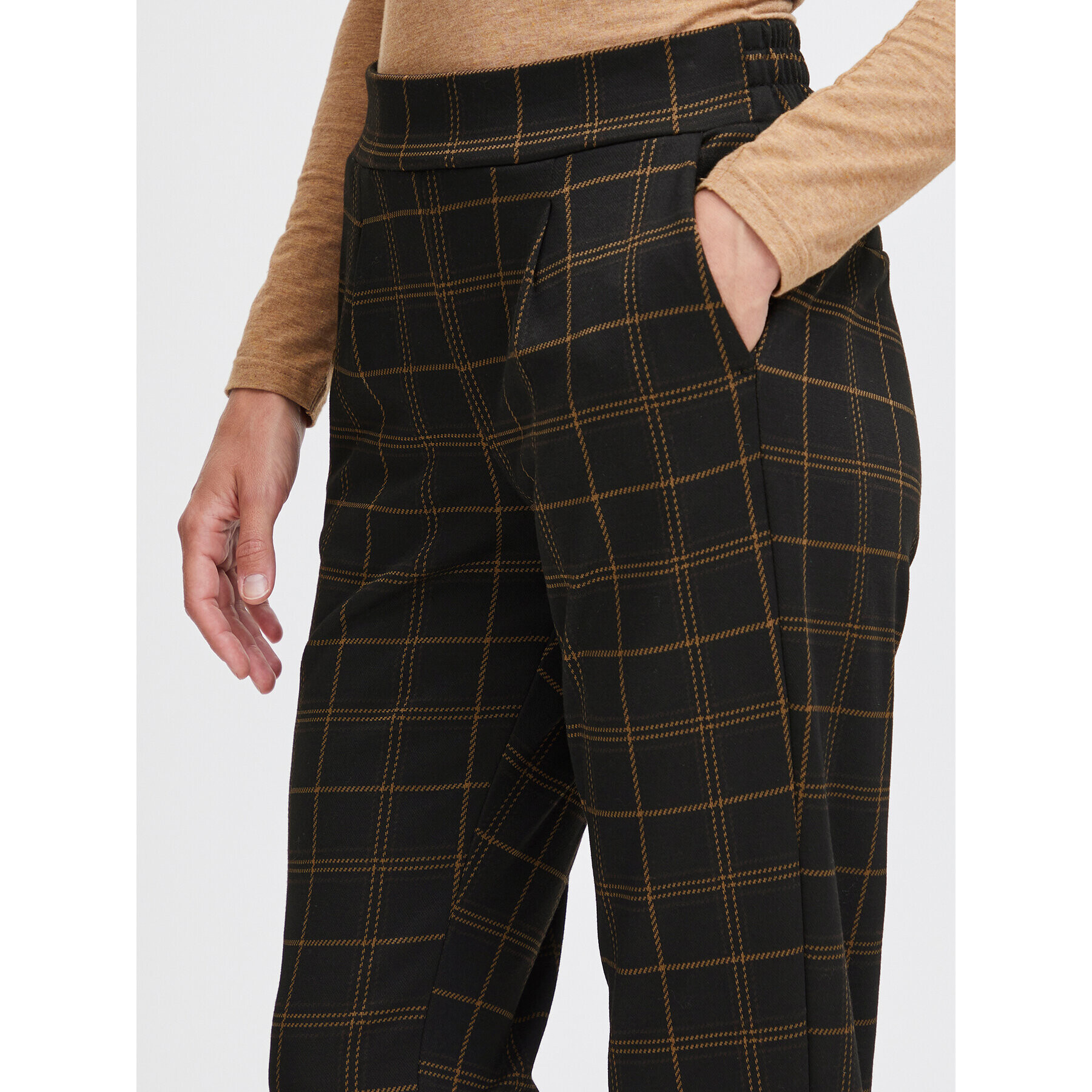 b.young Чино панталони 20813953 Кафяв Slim Fit - Pepit.bg