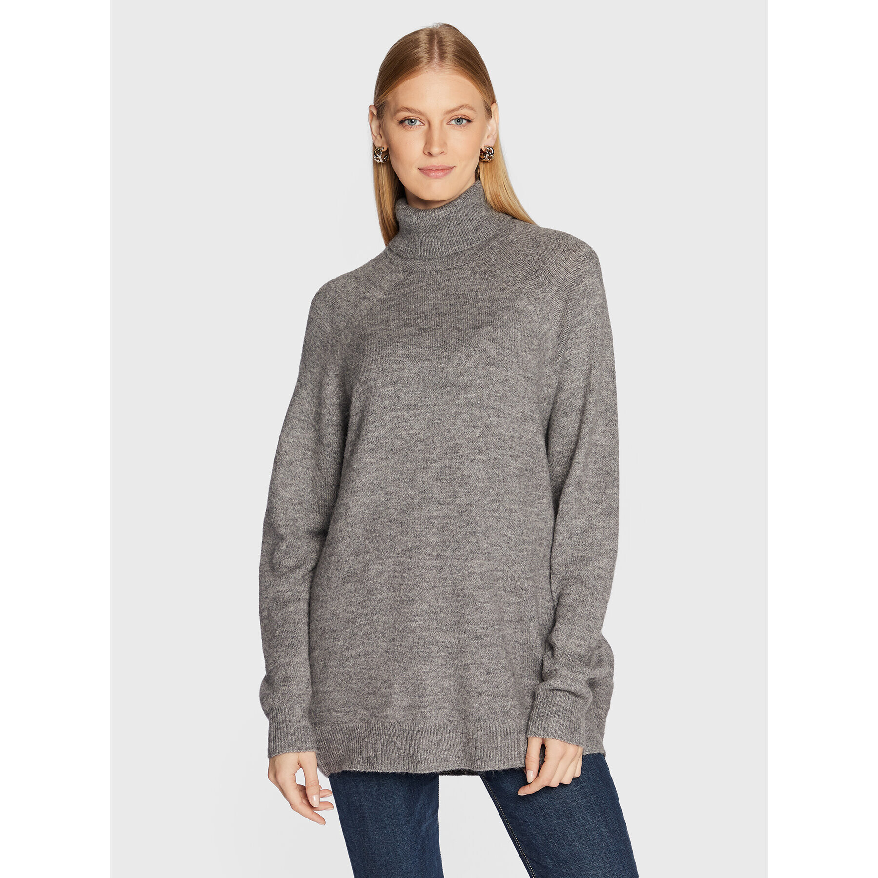 b.young Поло Byomina 20812246 Сив Relaxed Fit - Pepit.bg