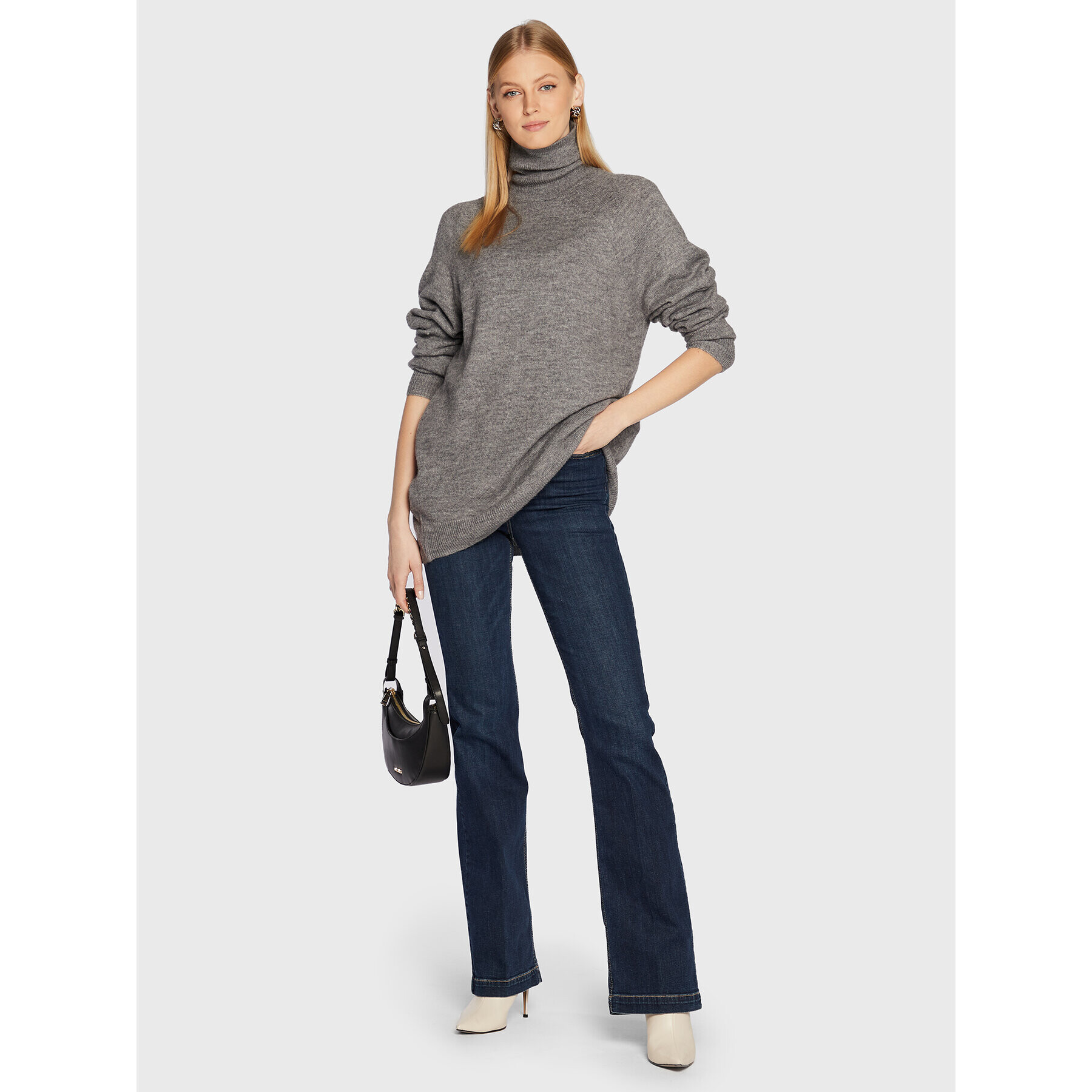 b.young Поло Byomina 20812246 Сив Relaxed Fit - Pepit.bg