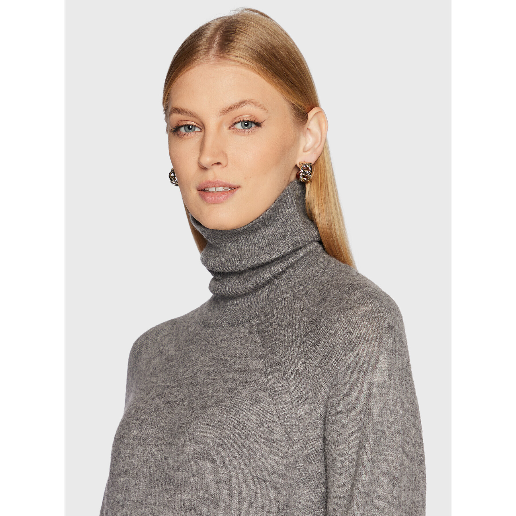 b.young Поло Byomina 20812246 Сив Relaxed Fit - Pepit.bg