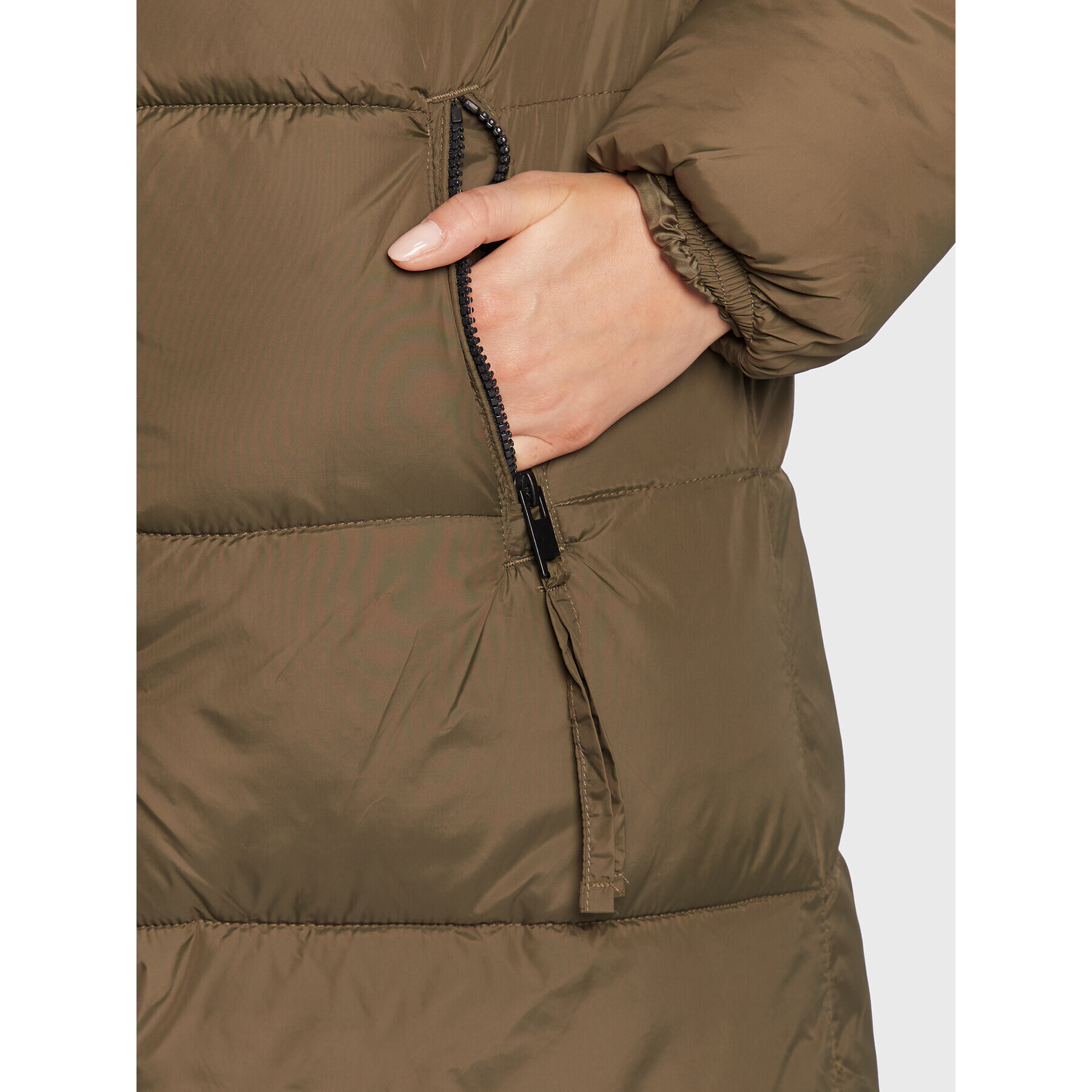 b.young Пухено яке Bybomina 20811753 Зелен Regular Fit - Pepit.bg