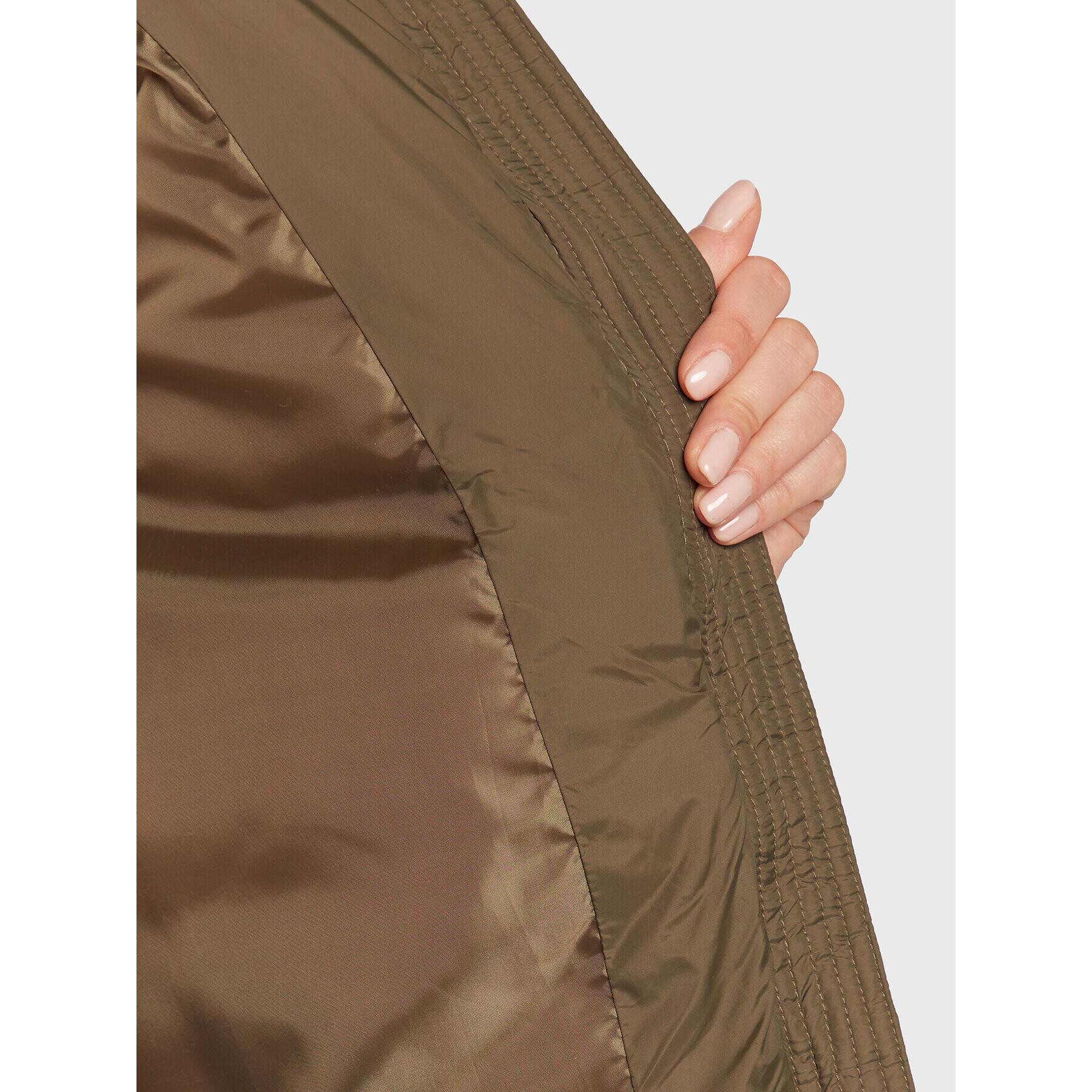 b.young Пухено яке Bybomina 20811753 Зелен Regular Fit - Pepit.bg