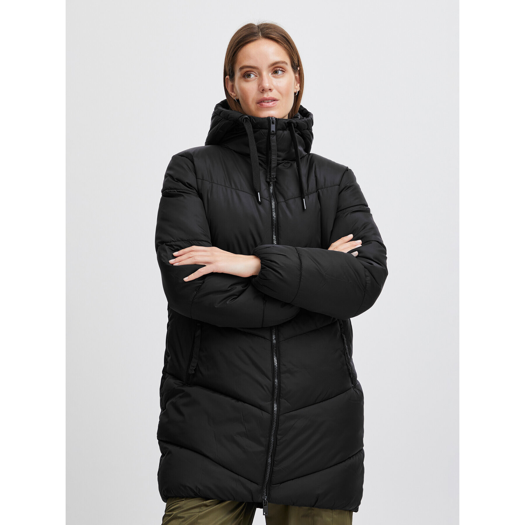 b.young Пухено яке 20813368 Черен Regular Fit - Pepit.bg