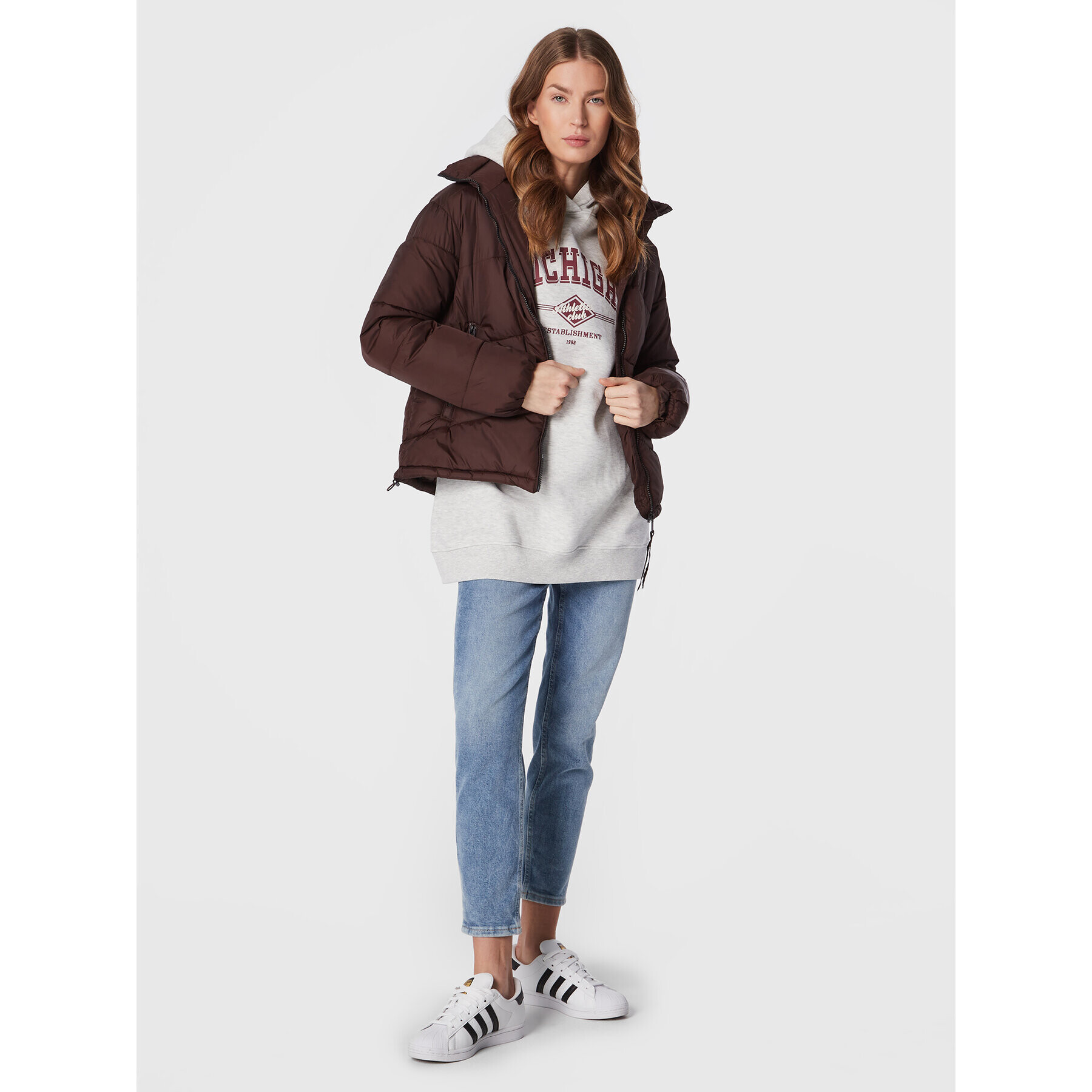 b.young Пухено яке Bybomina 20811751 Кафяв Regular Fit - Pepit.bg